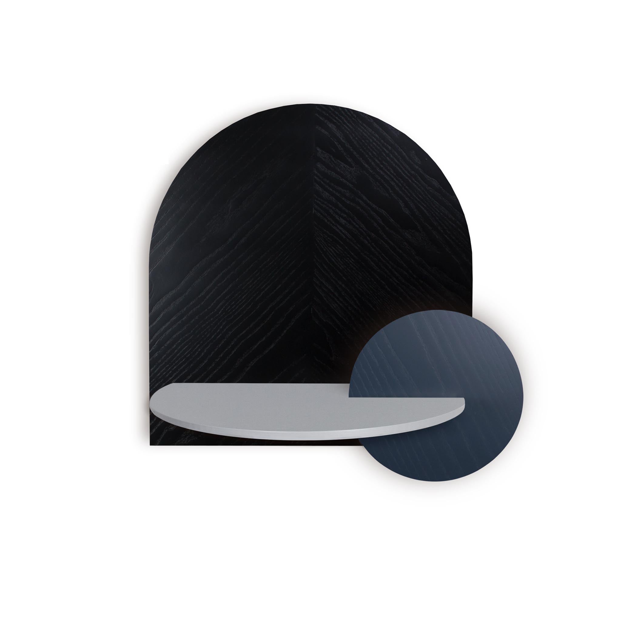 Alba Floating Nightstand DUO · Black herringbone