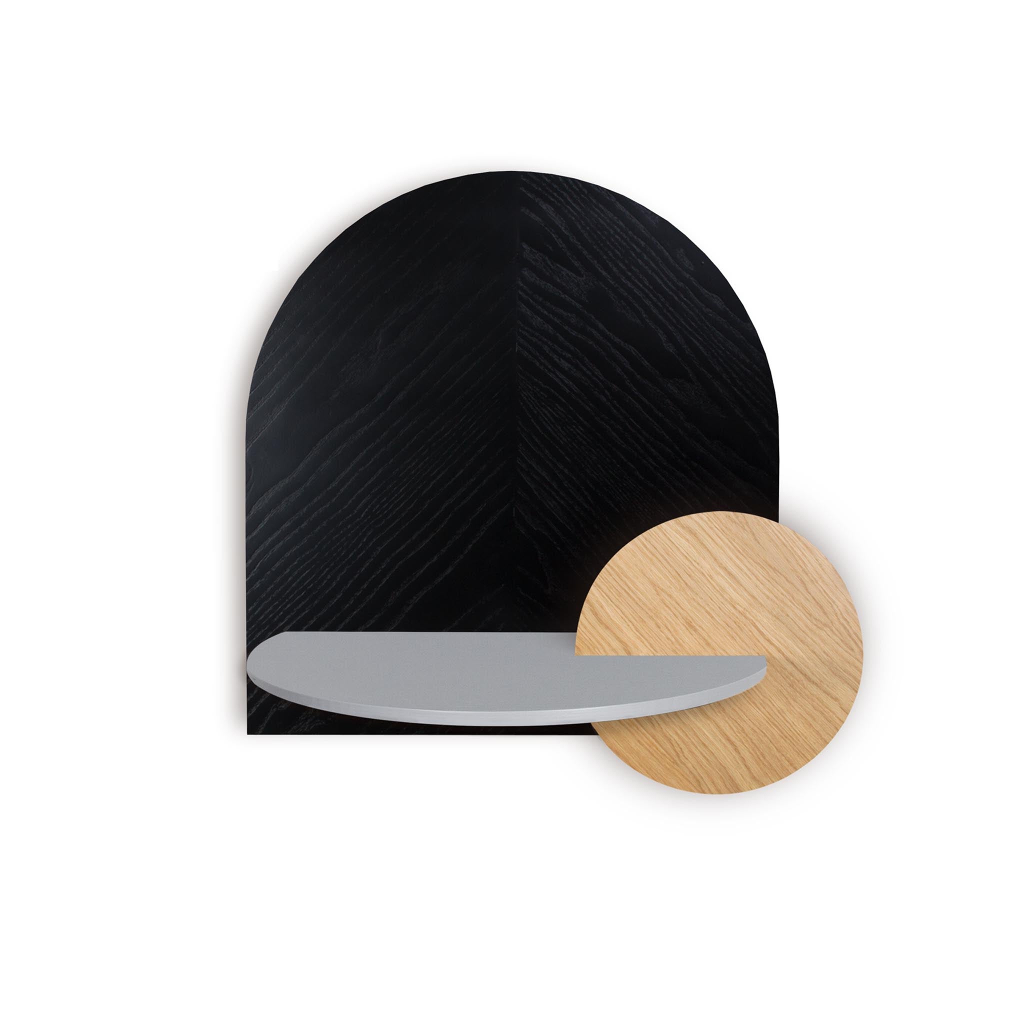 Alba Floating Nightstand DUO · Black herringbone