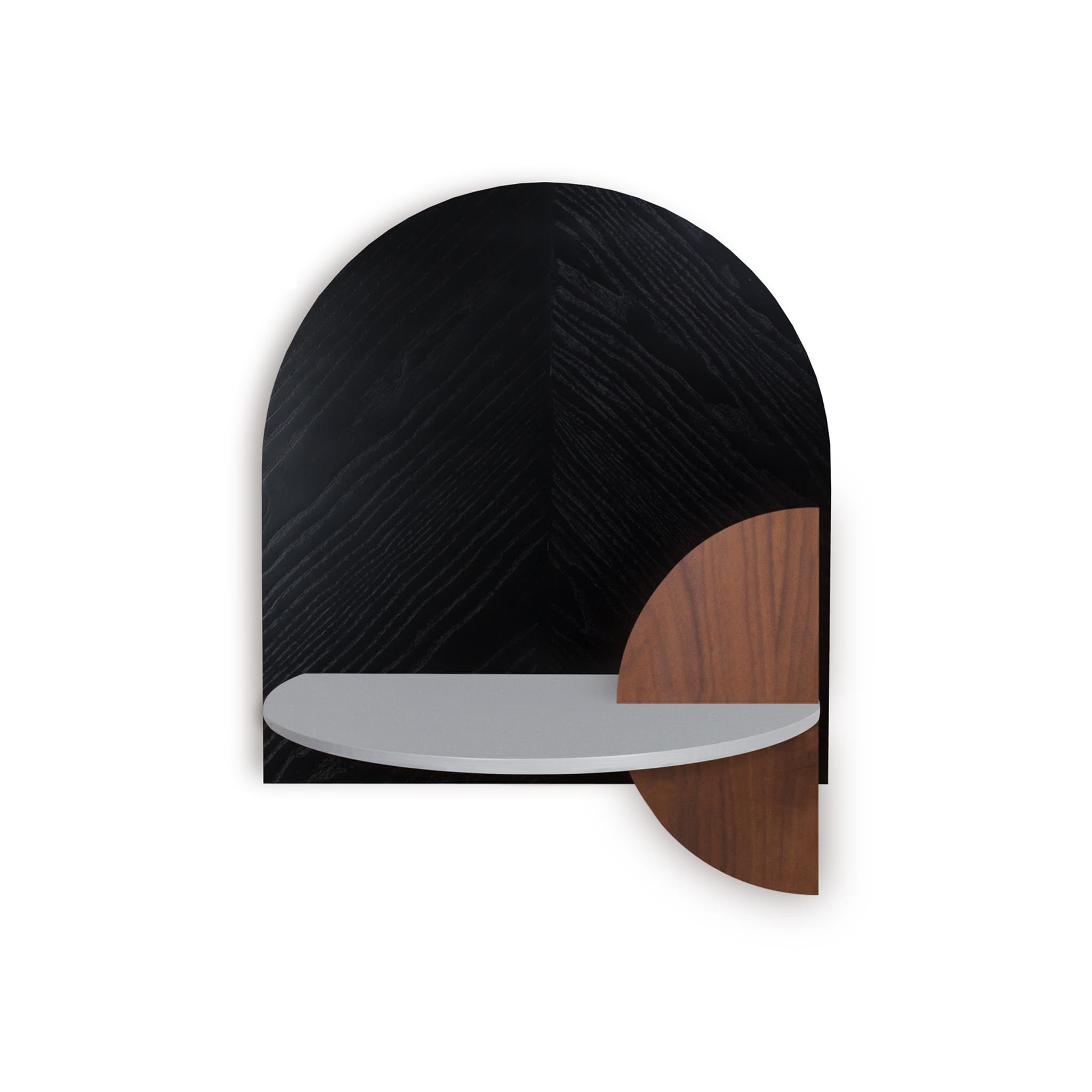 Alba Floating Nightstand DUO · Black herringbone