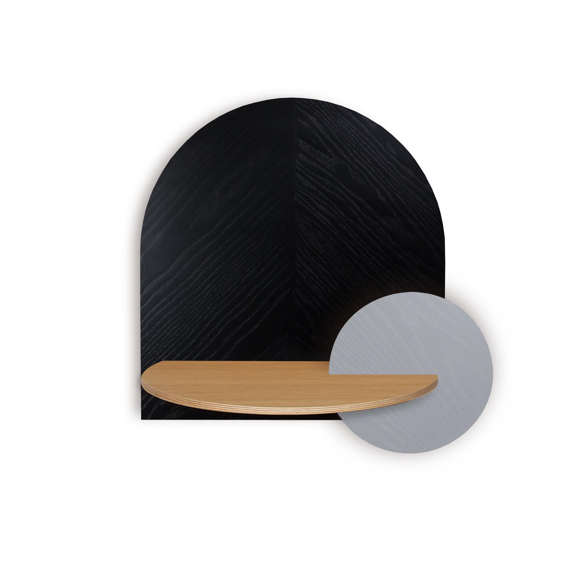 Alba Floating Nightstand DUO · Black herringbone