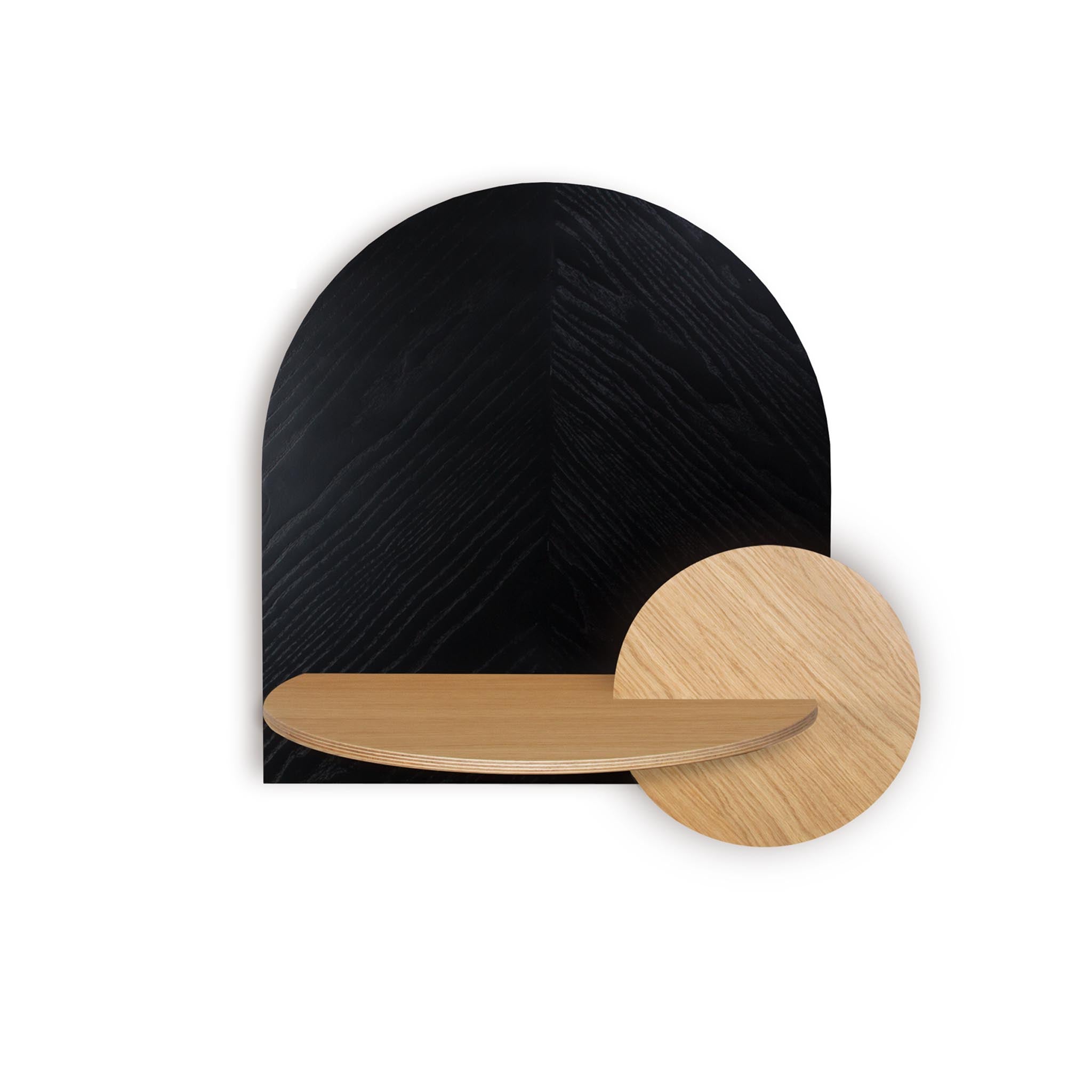 Alba Floating Nightstand DUO · Black herringbone