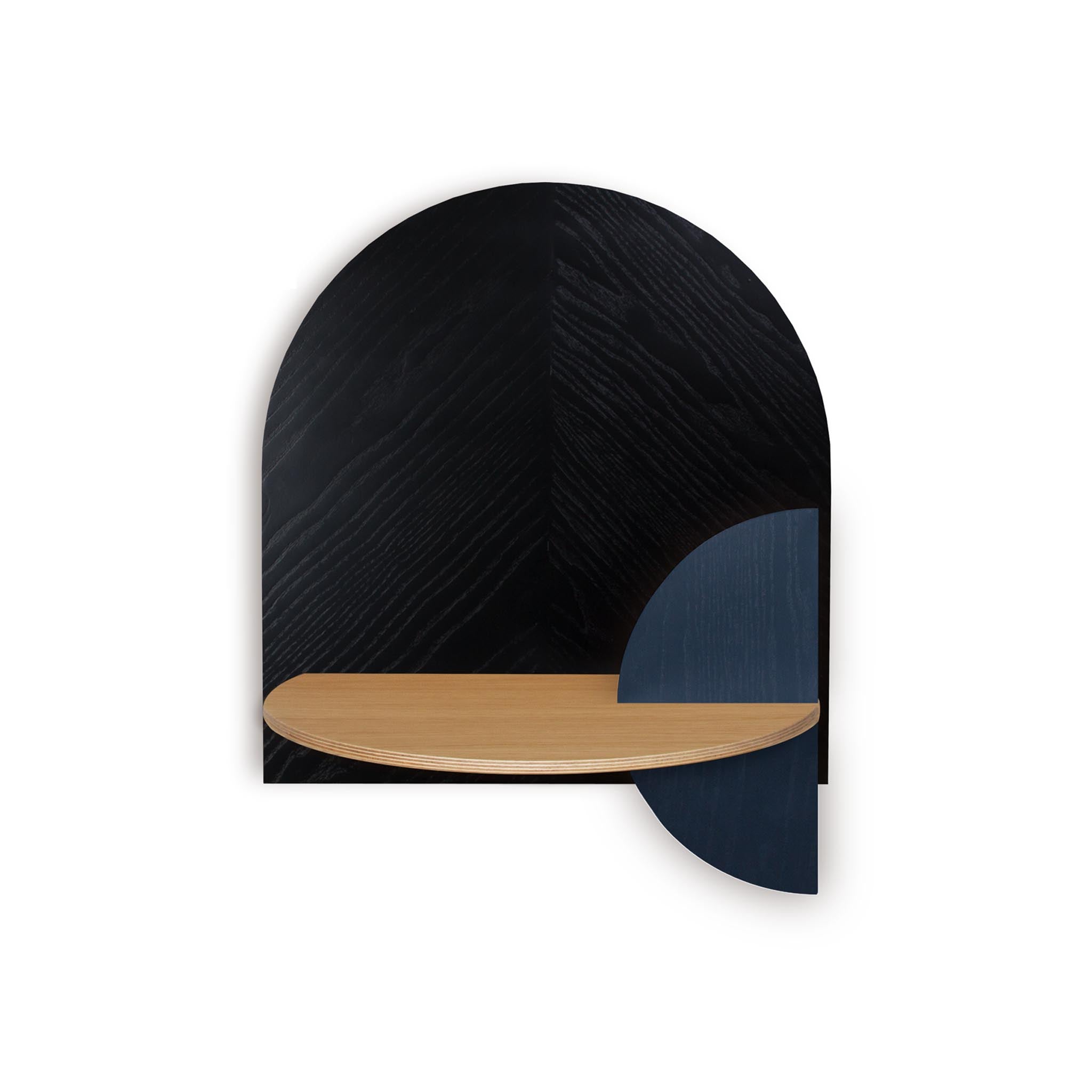 Alba Floating Nightstand DUO · Black herringbone