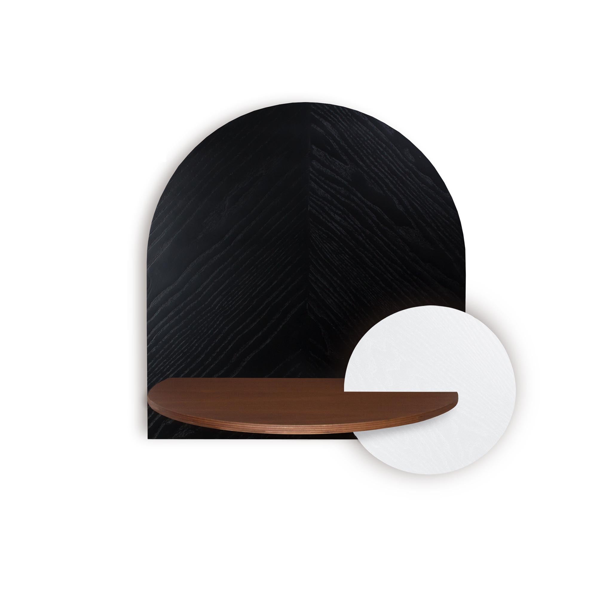 Alba Floating Nightstand DUO · Black herringbone