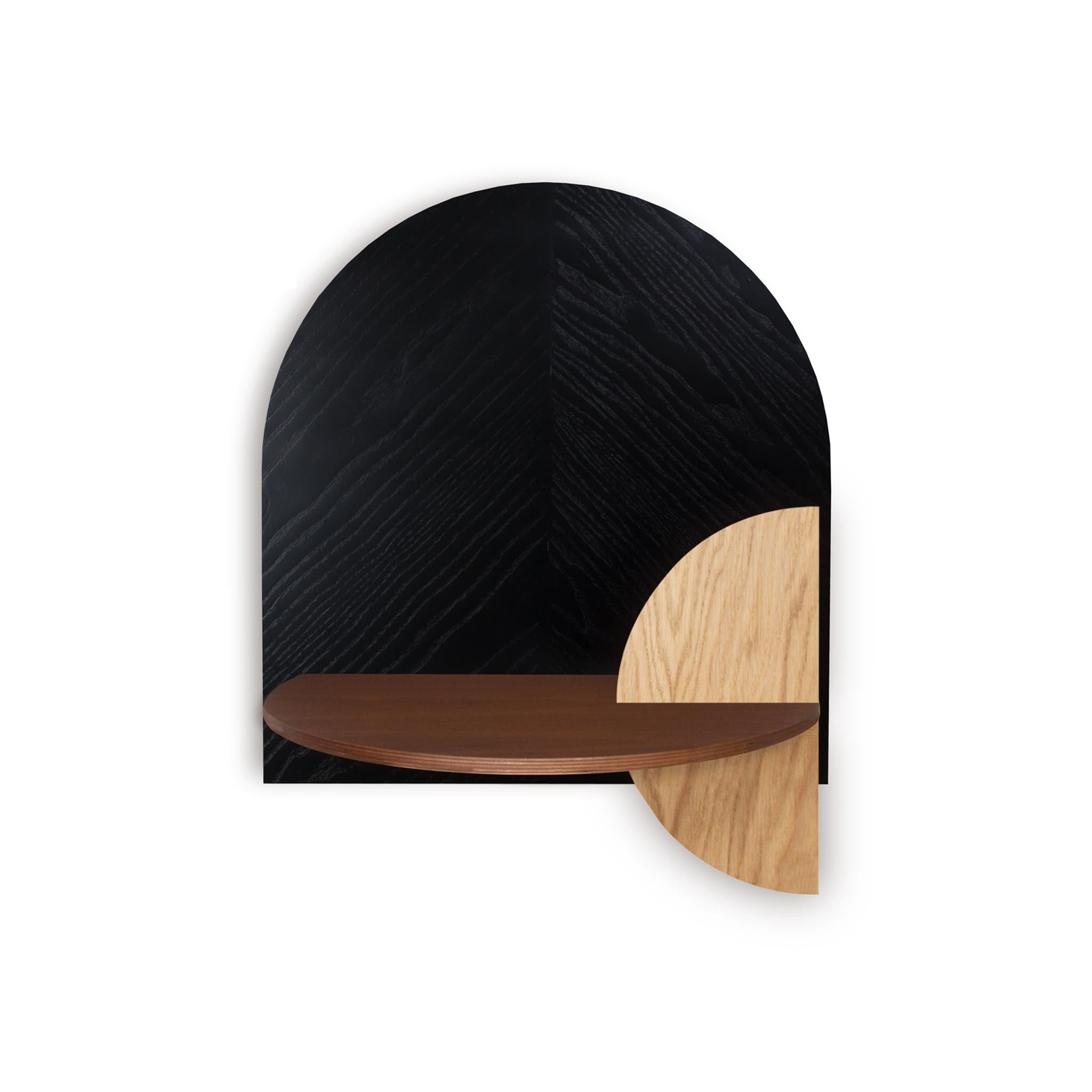 Alba Floating Nightstand DUO · Black herringbone