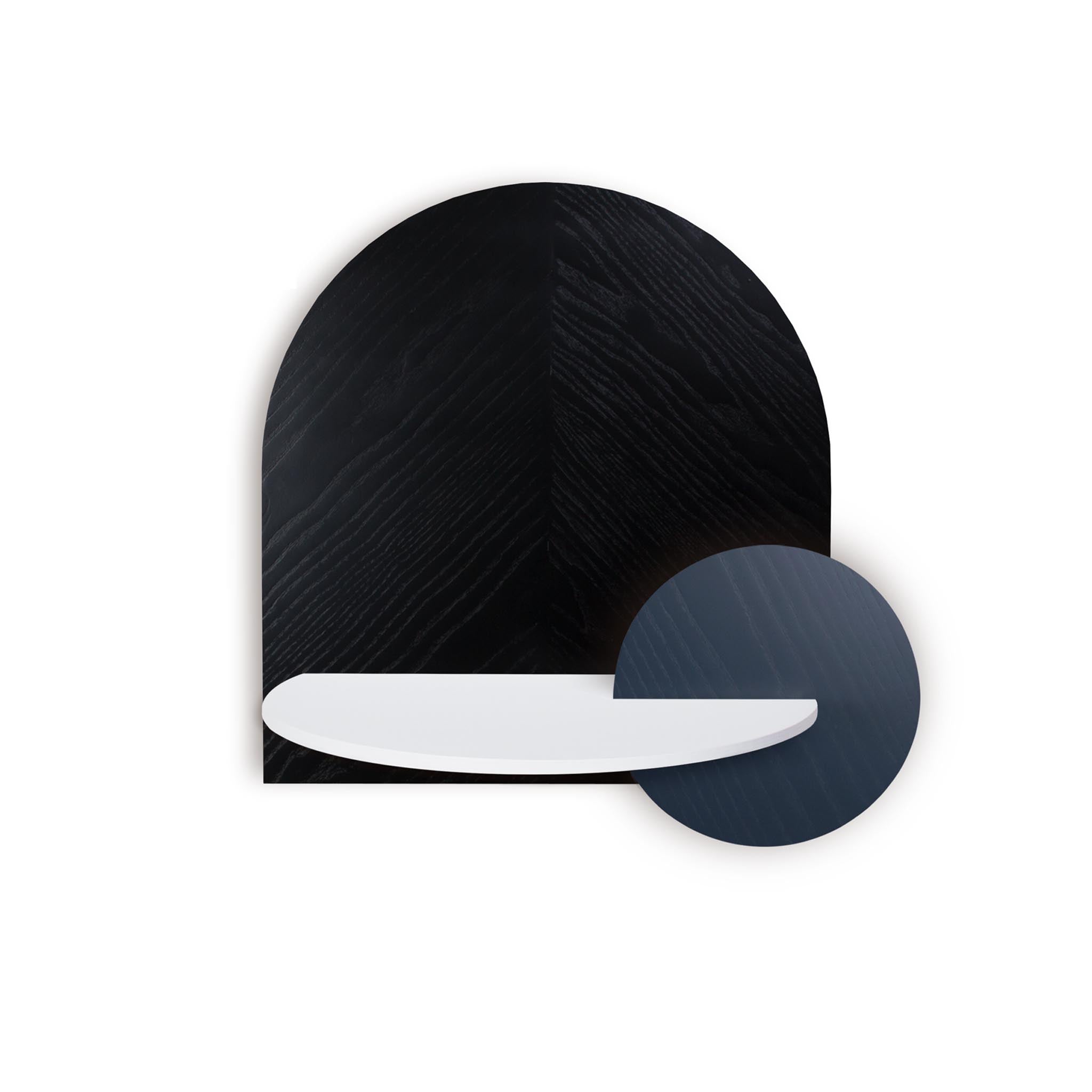 Alba Floating Nightstand DUO · Black herringbone