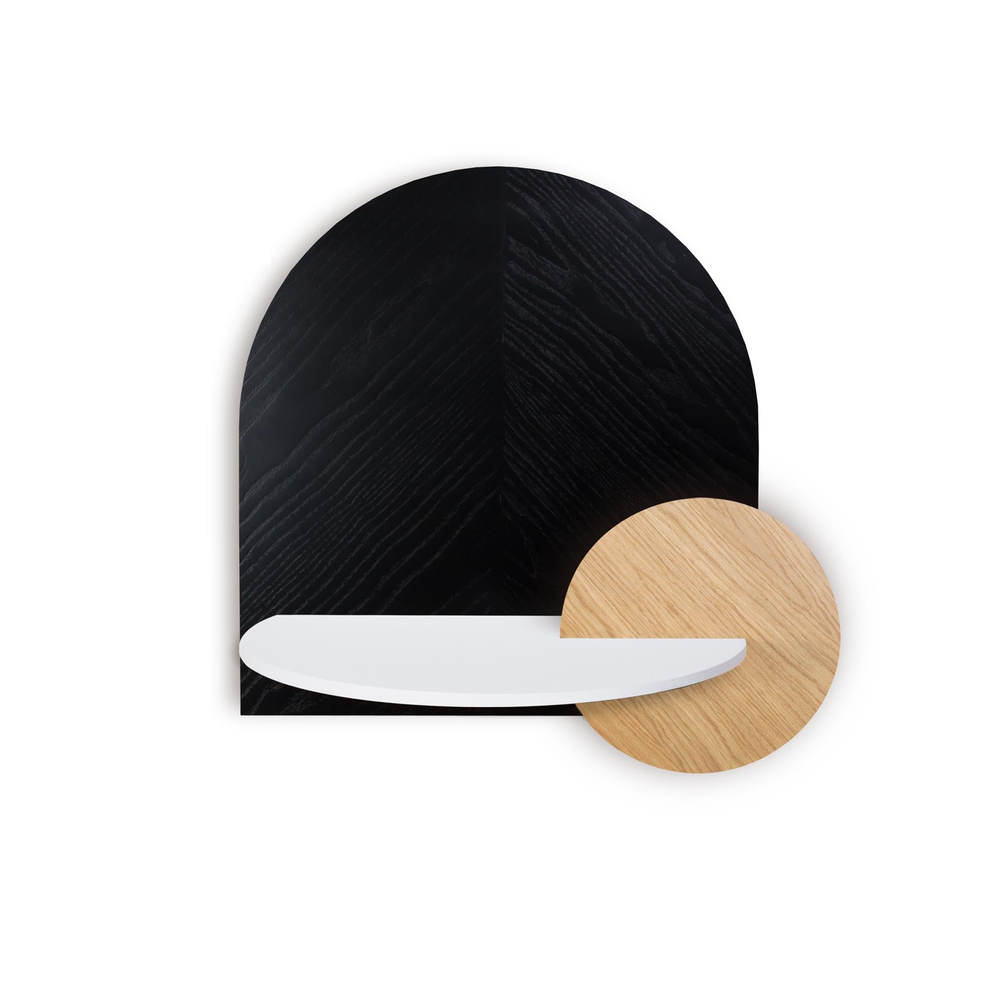 Alba Floating Nightstand DUO · Black herringbone