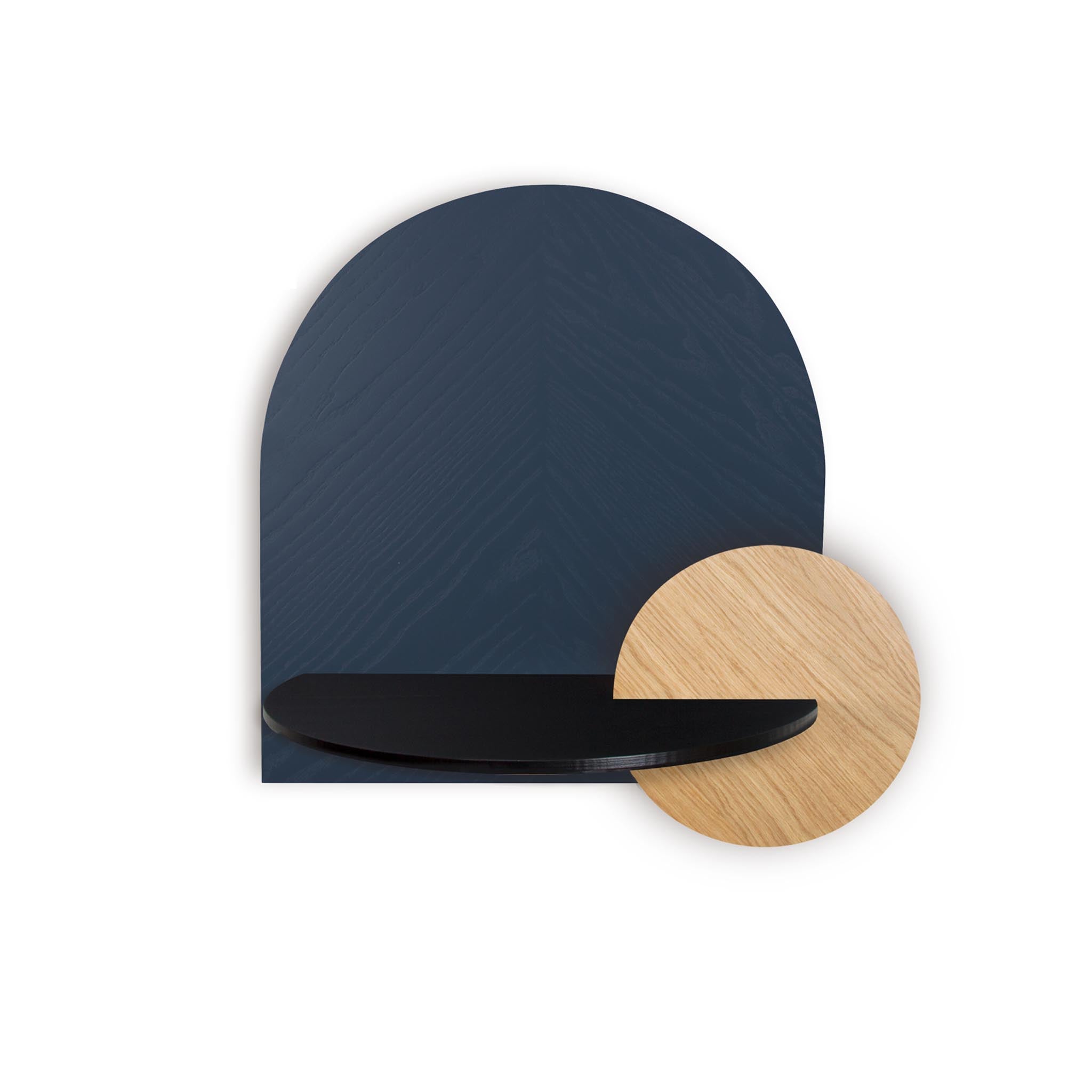 Alba Floating Nightstand DUO · Blue herringbone