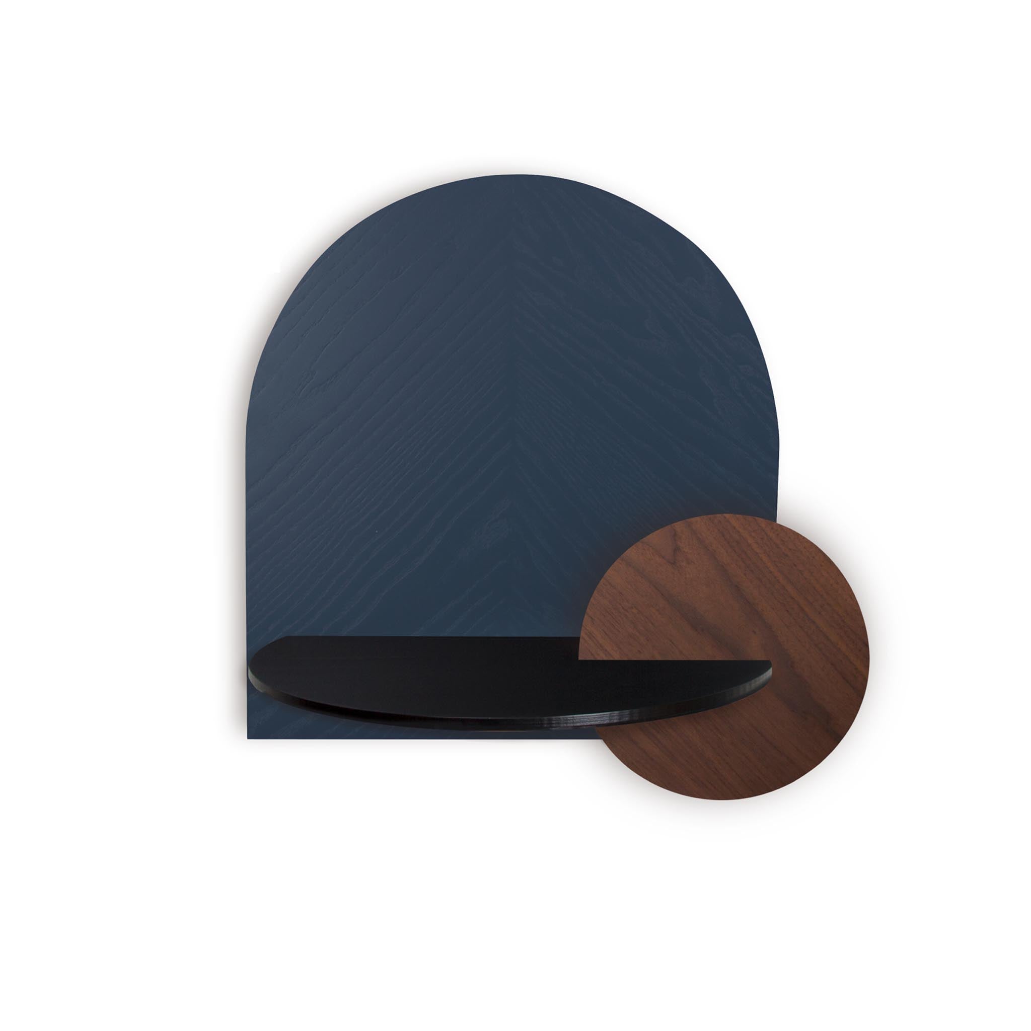 Alba Floating Nightstand DUO · Blue herringbone