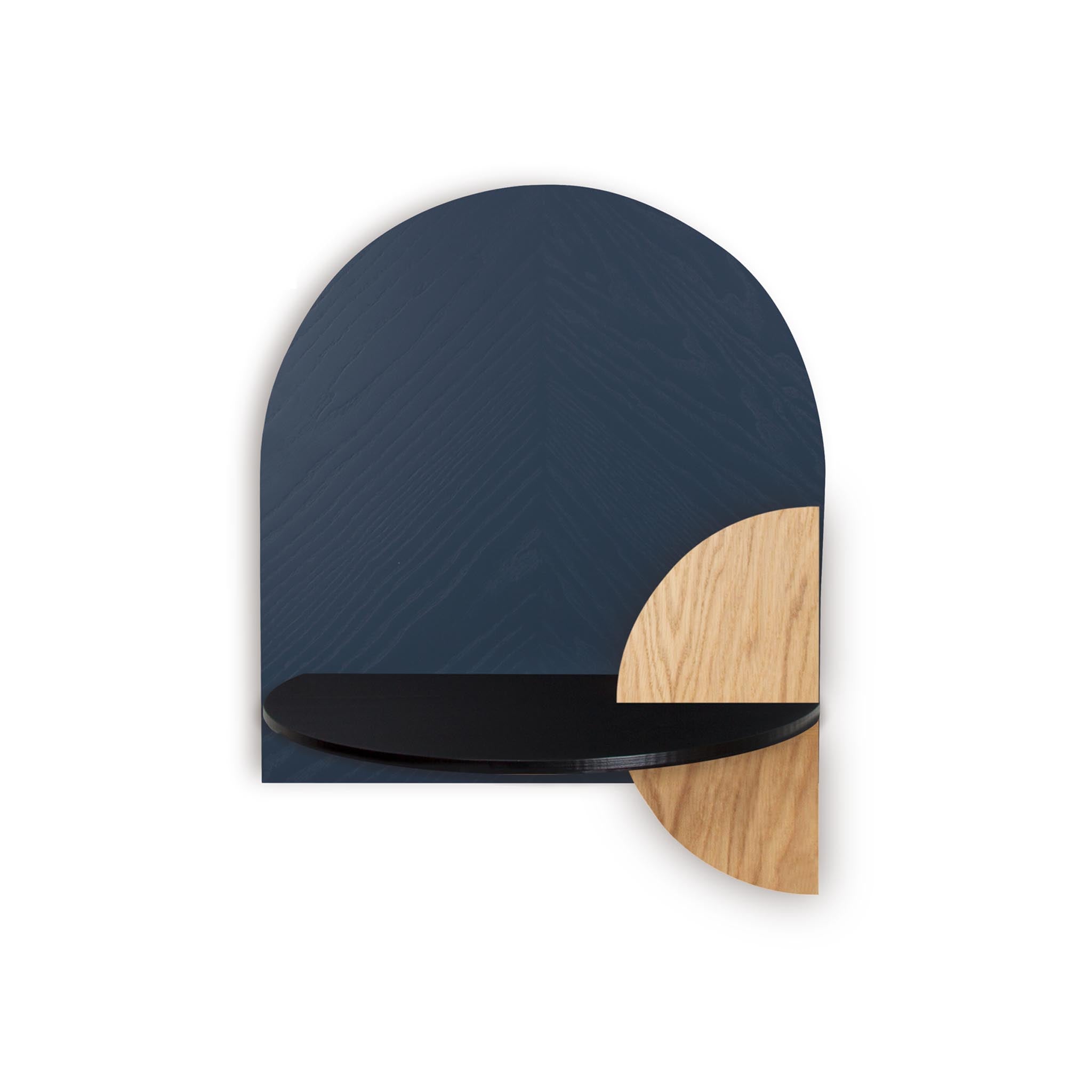 Alba Floating Nightstand DUO · Blue herringbone