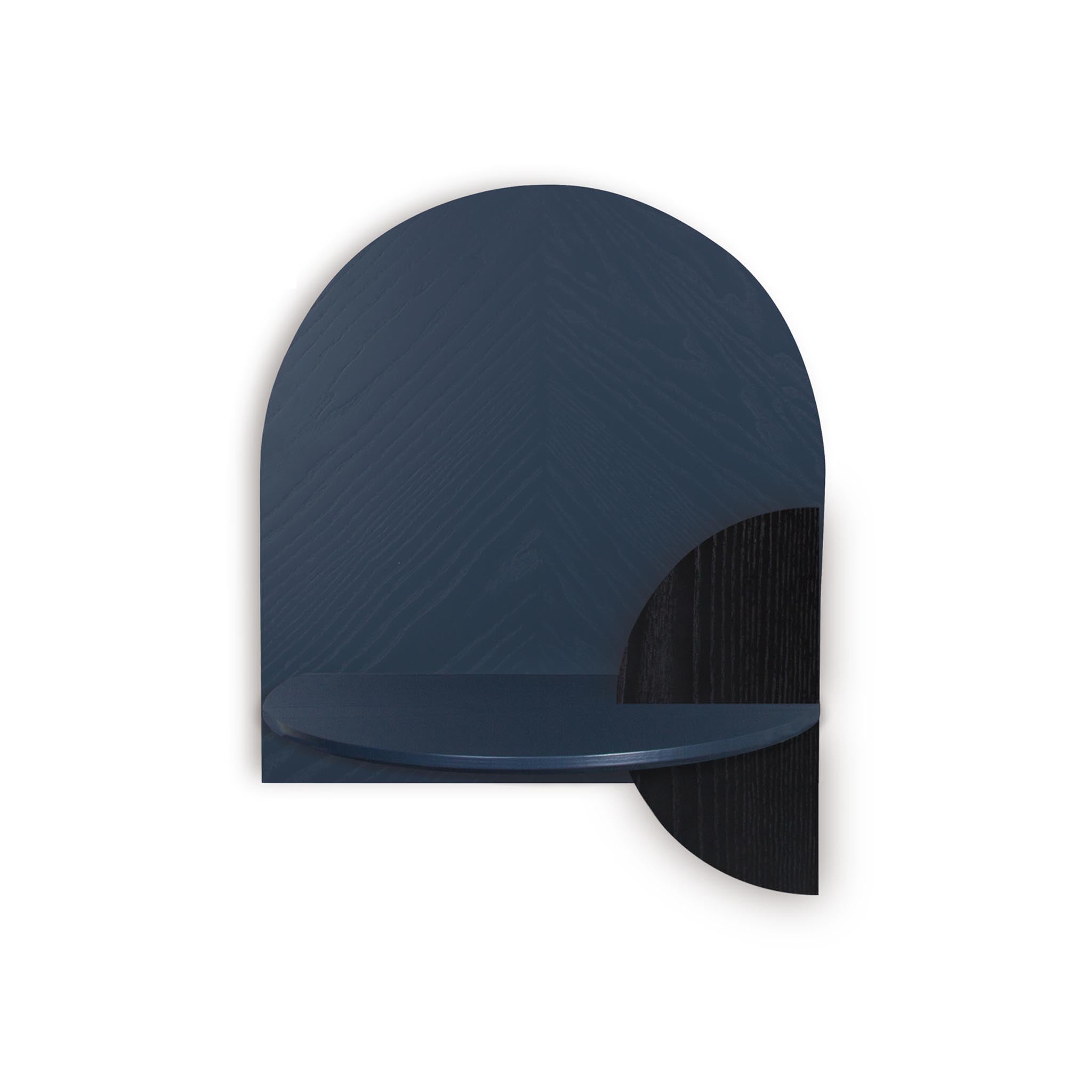 Alba Floating Nightstand DUO · Blue herringbone