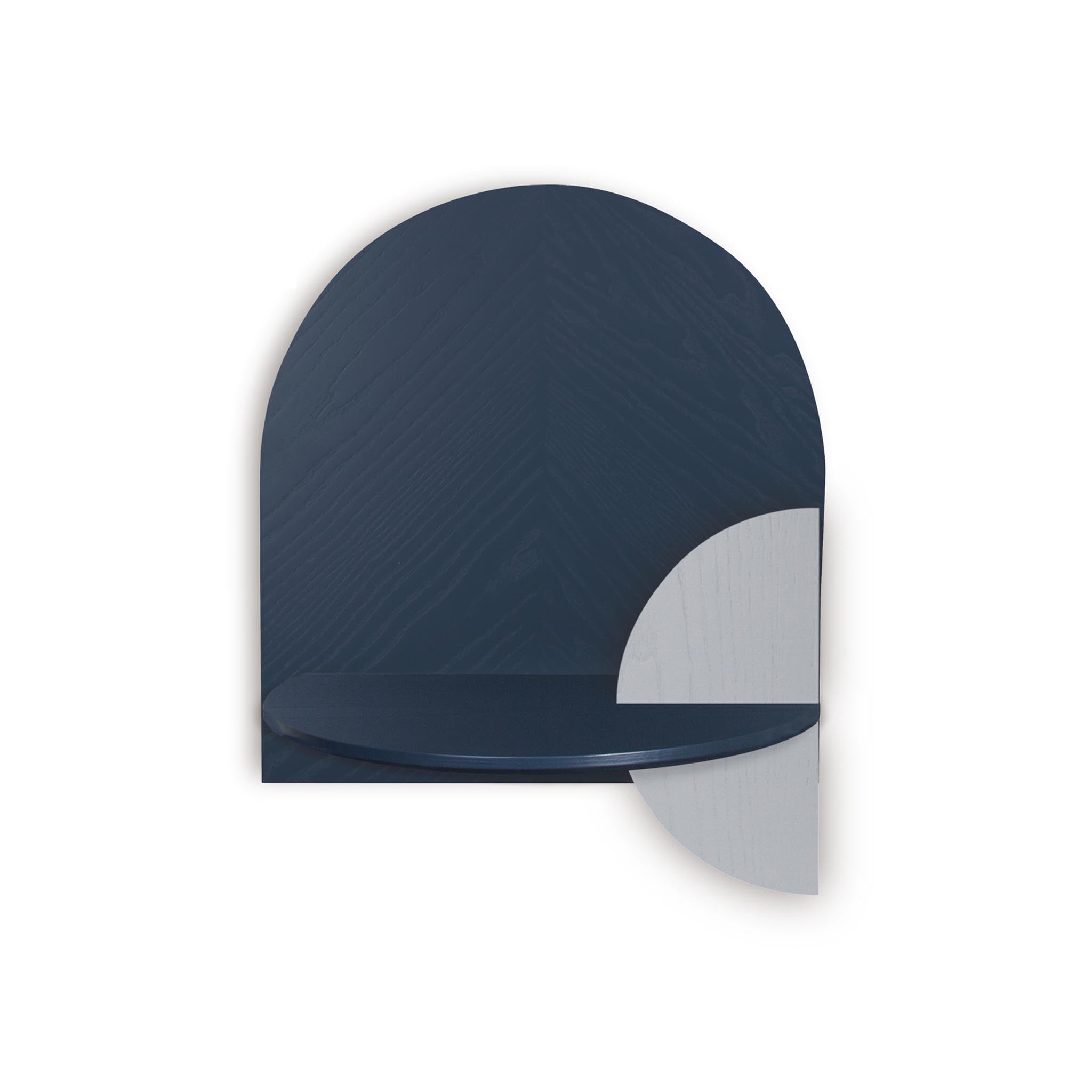 Alba Floating Nightstand DUO · Blue herringbone