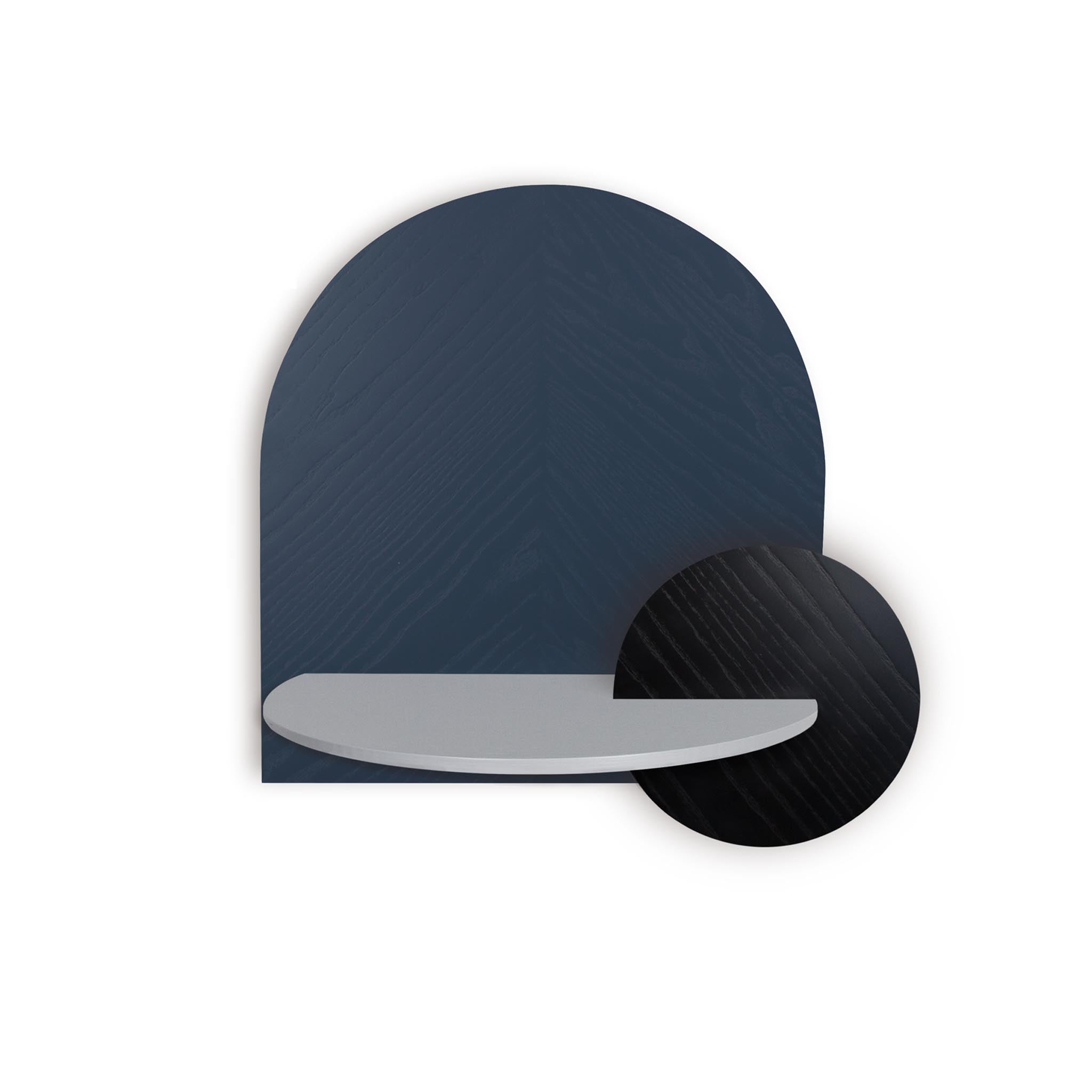 Alba Floating Nightstand DUO · Blue herringbone