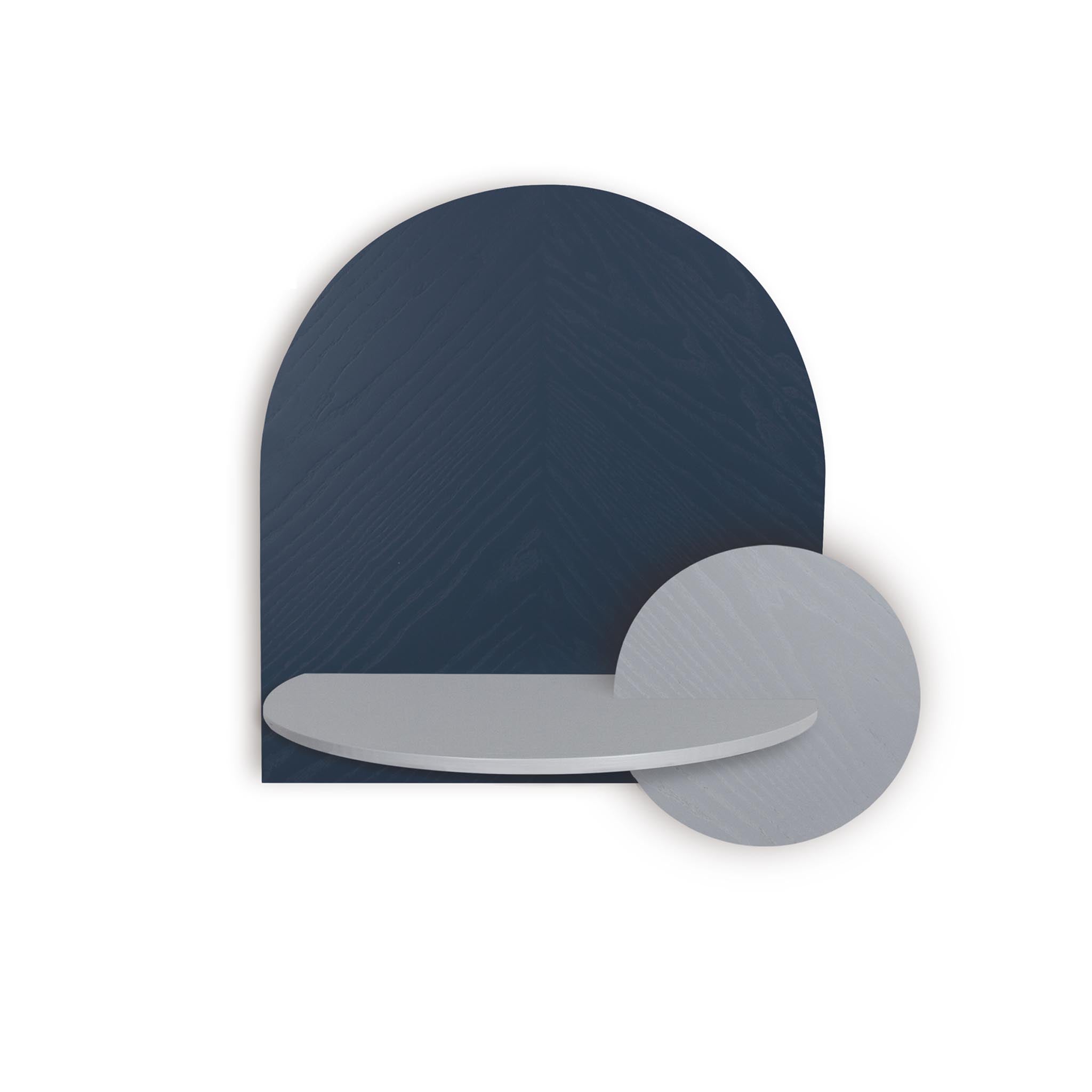 Alba Floating Nightstand DUO · Blue herringbone