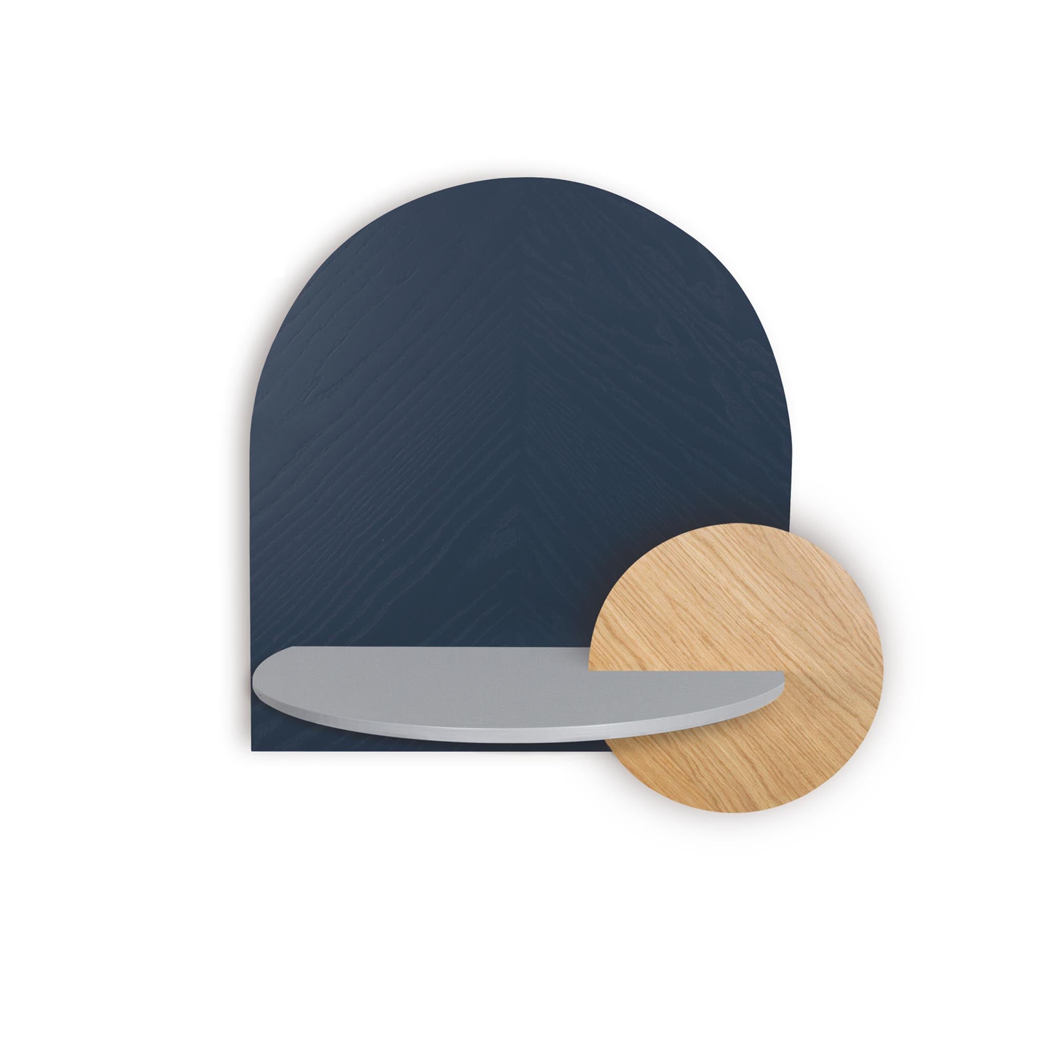 Alba Floating Nightstand DUO · Blue herringbone