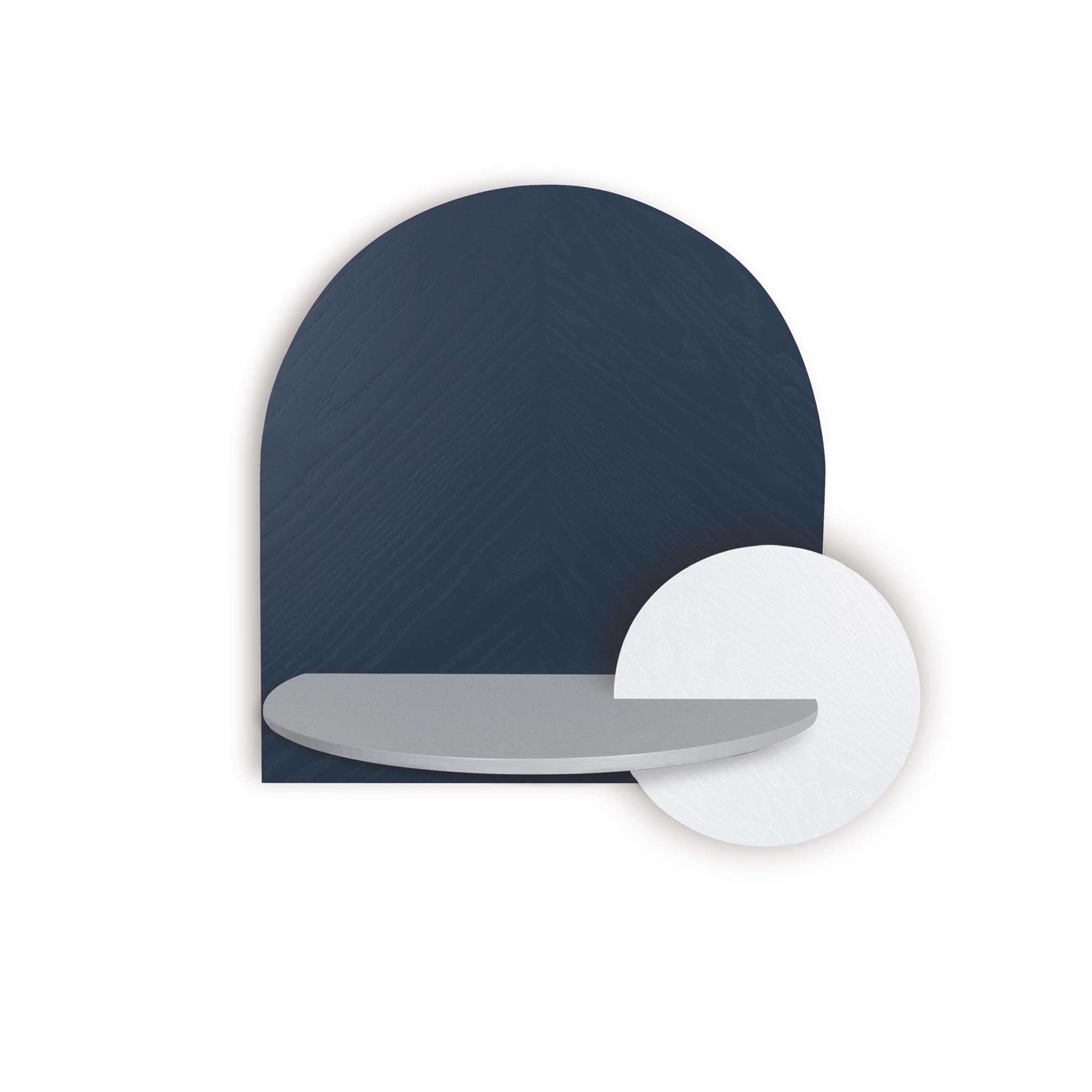 Alba Floating Nightstand DUO · Blue herringbone