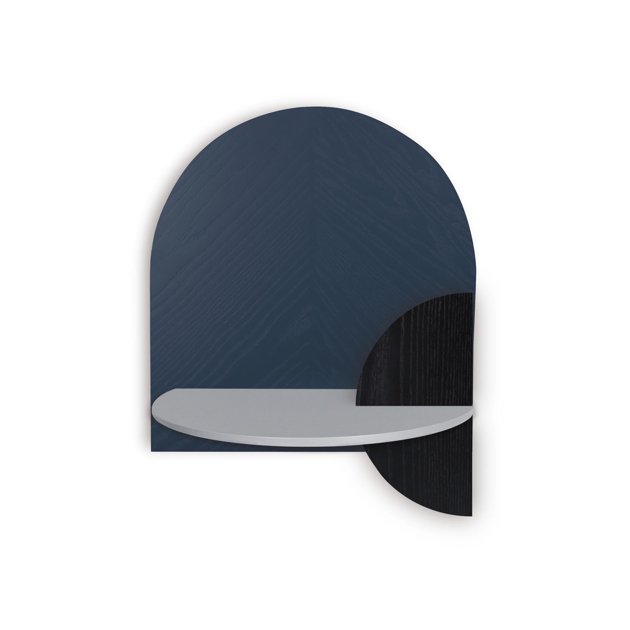 Alba Floating Nightstand DUO · Blue herringbone