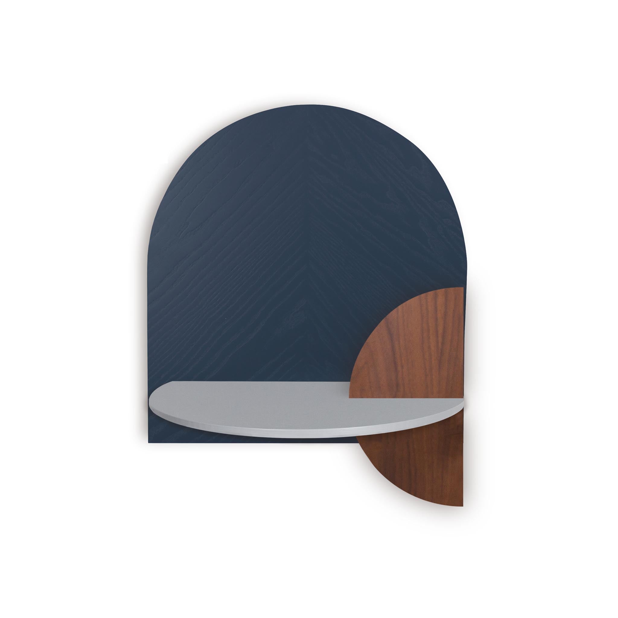 Alba Floating Nightstand DUO · Blue herringbone