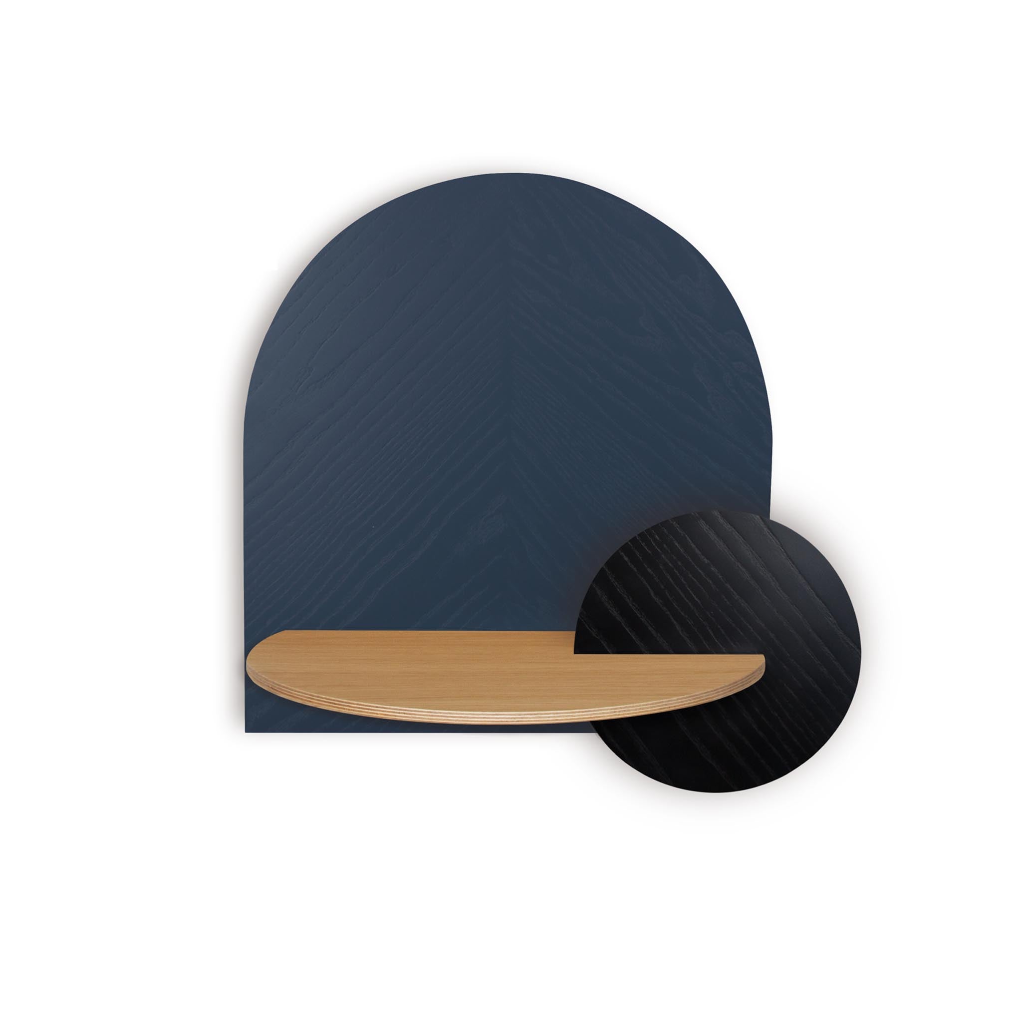 Alba Floating Nightstand DUO · Blue herringbone