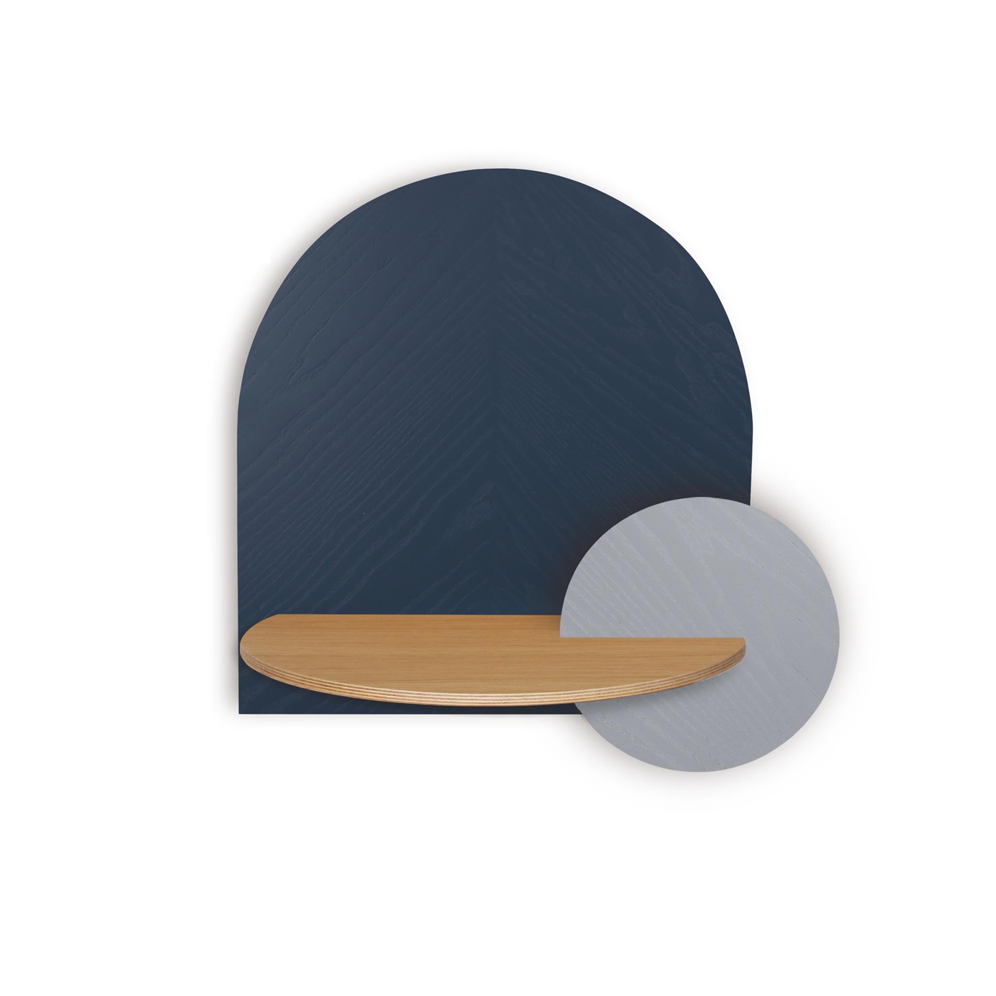 Alba Floating Nightstand DUO · Blue herringbone