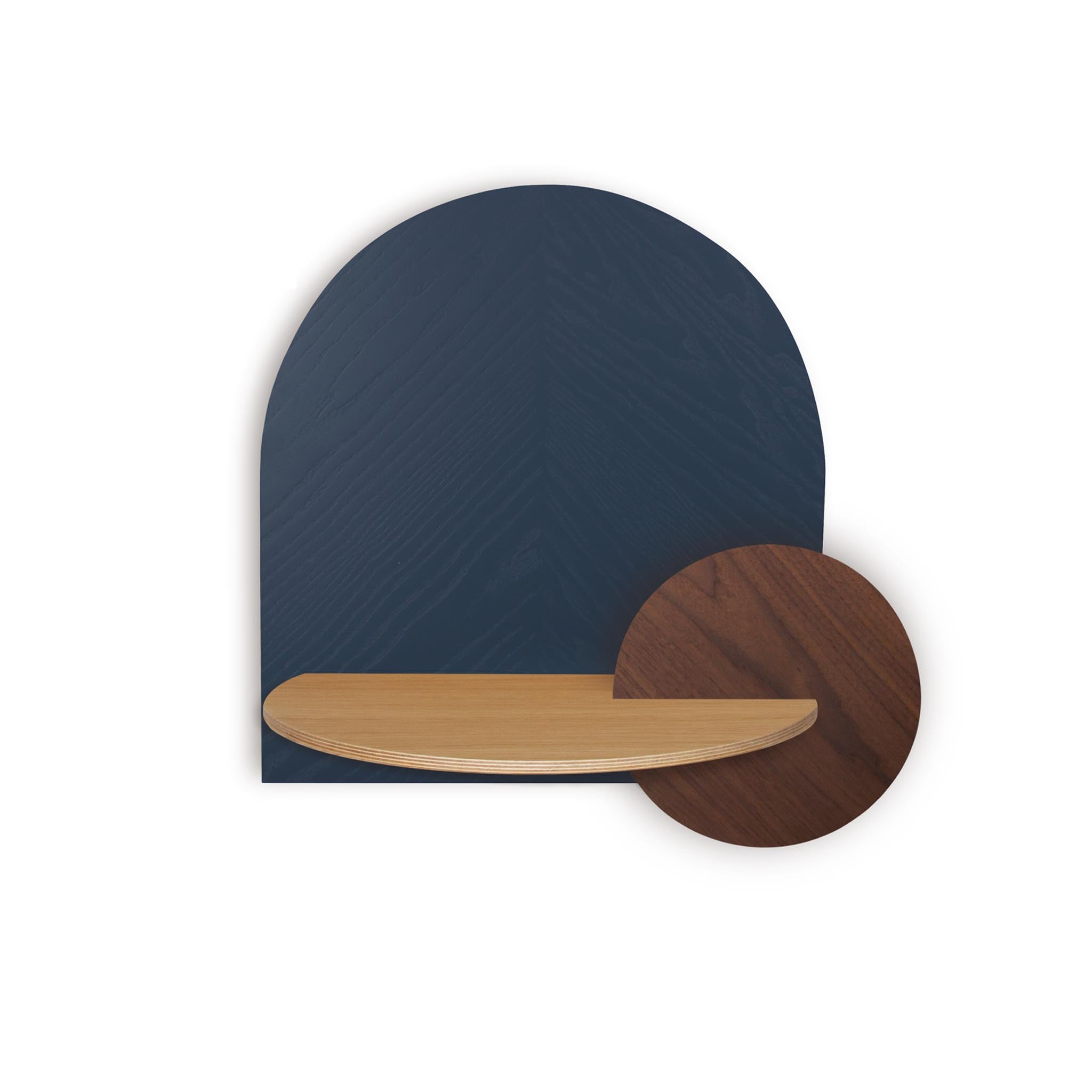 Alba Floating Nightstand DUO · Blue herringbone