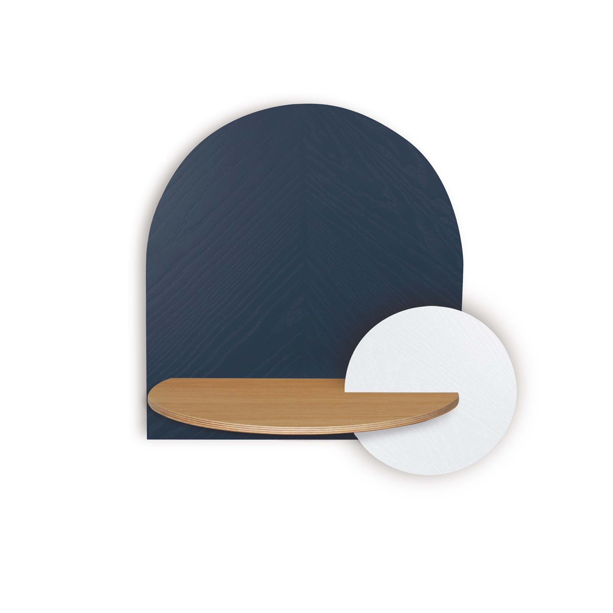 Alba Floating Nightstand DUO · Blue herringbone