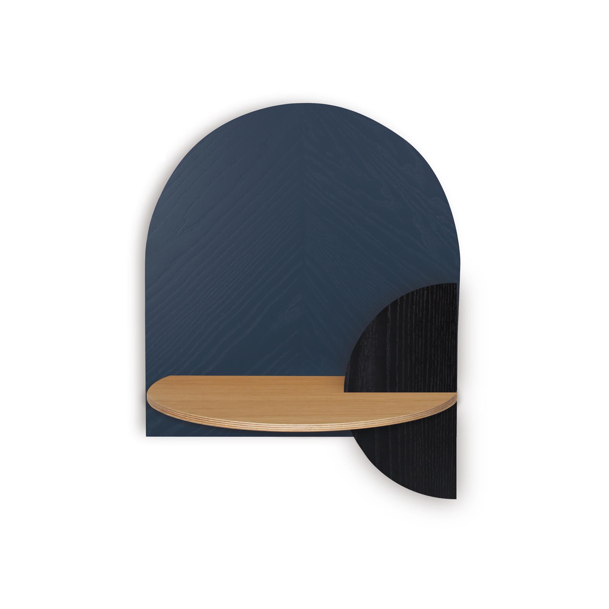 Alba Floating Nightstand DUO · Blue herringbone