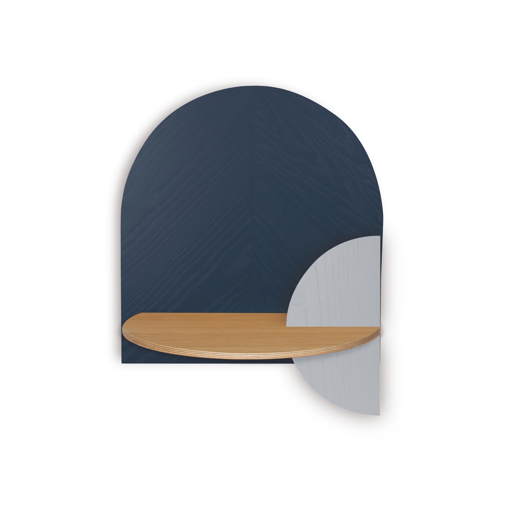 Alba Floating Nightstand DUO · Blue herringbone