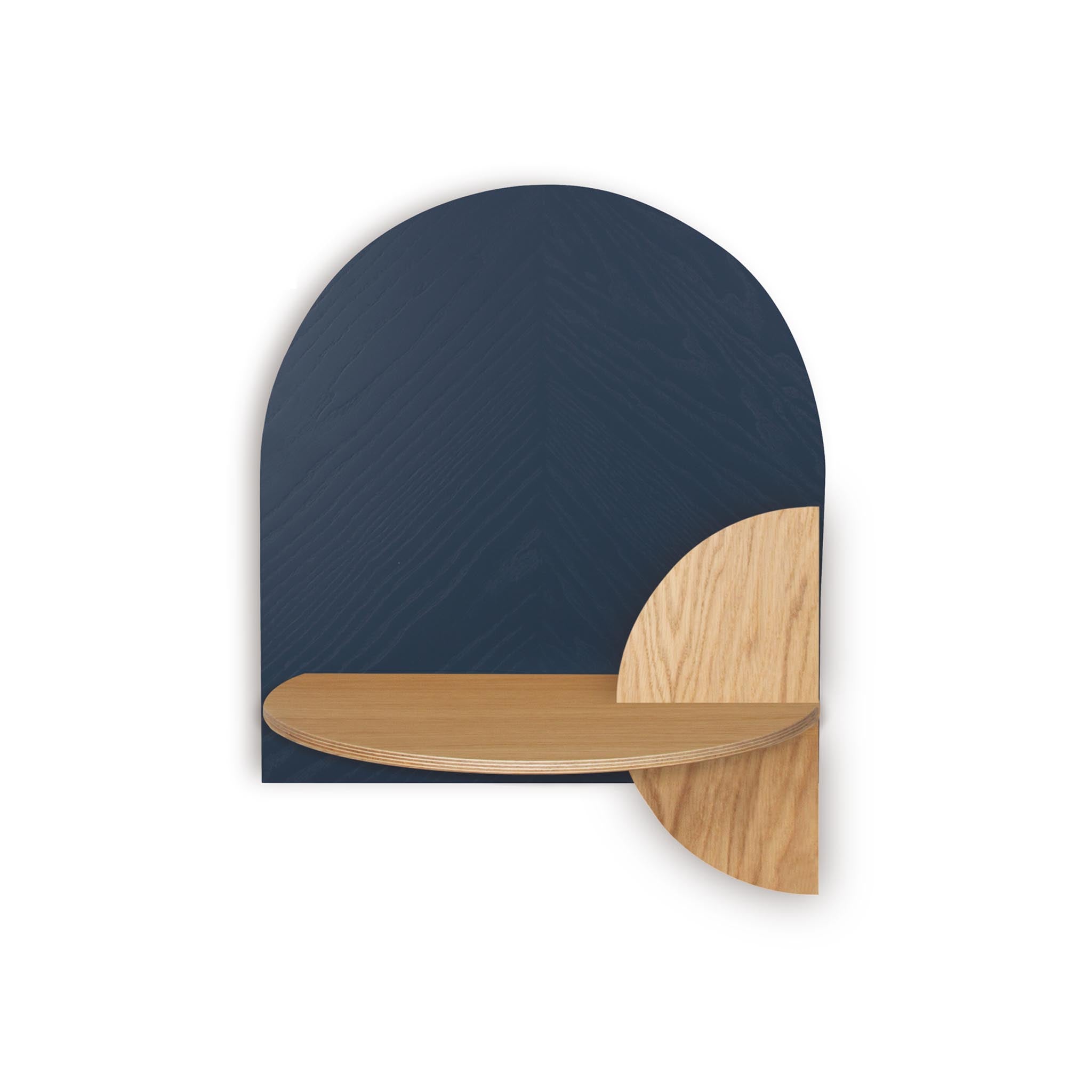 Alba Floating Nightstand DUO · Blue herringbone