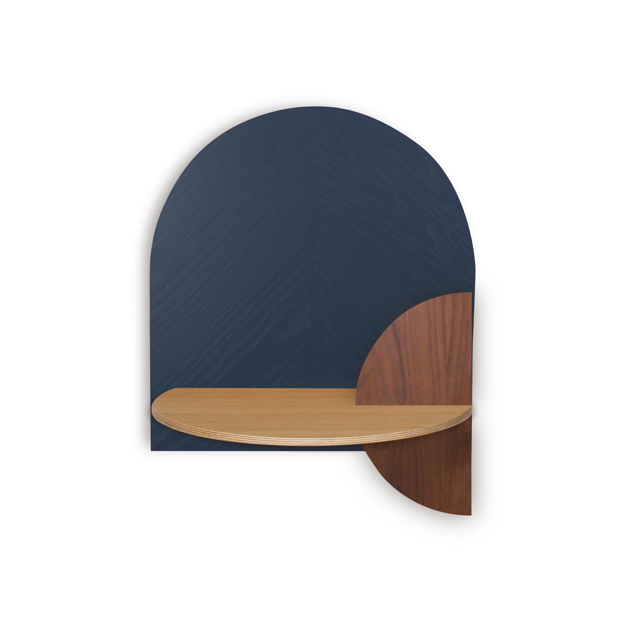 Alba Floating Nightstand DUO · Blue herringbone