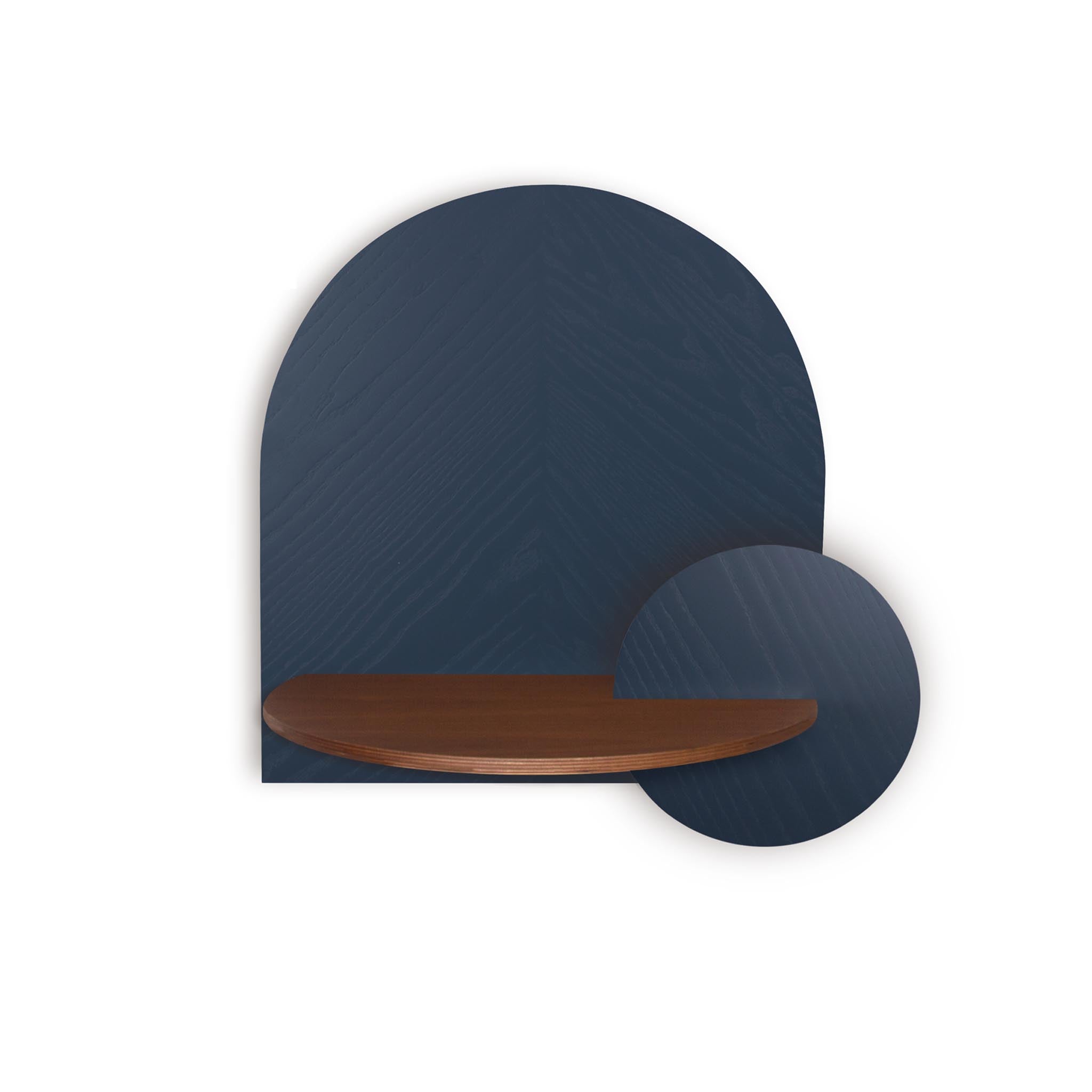 Alba Floating Nightstand DUO · Blue herringbone