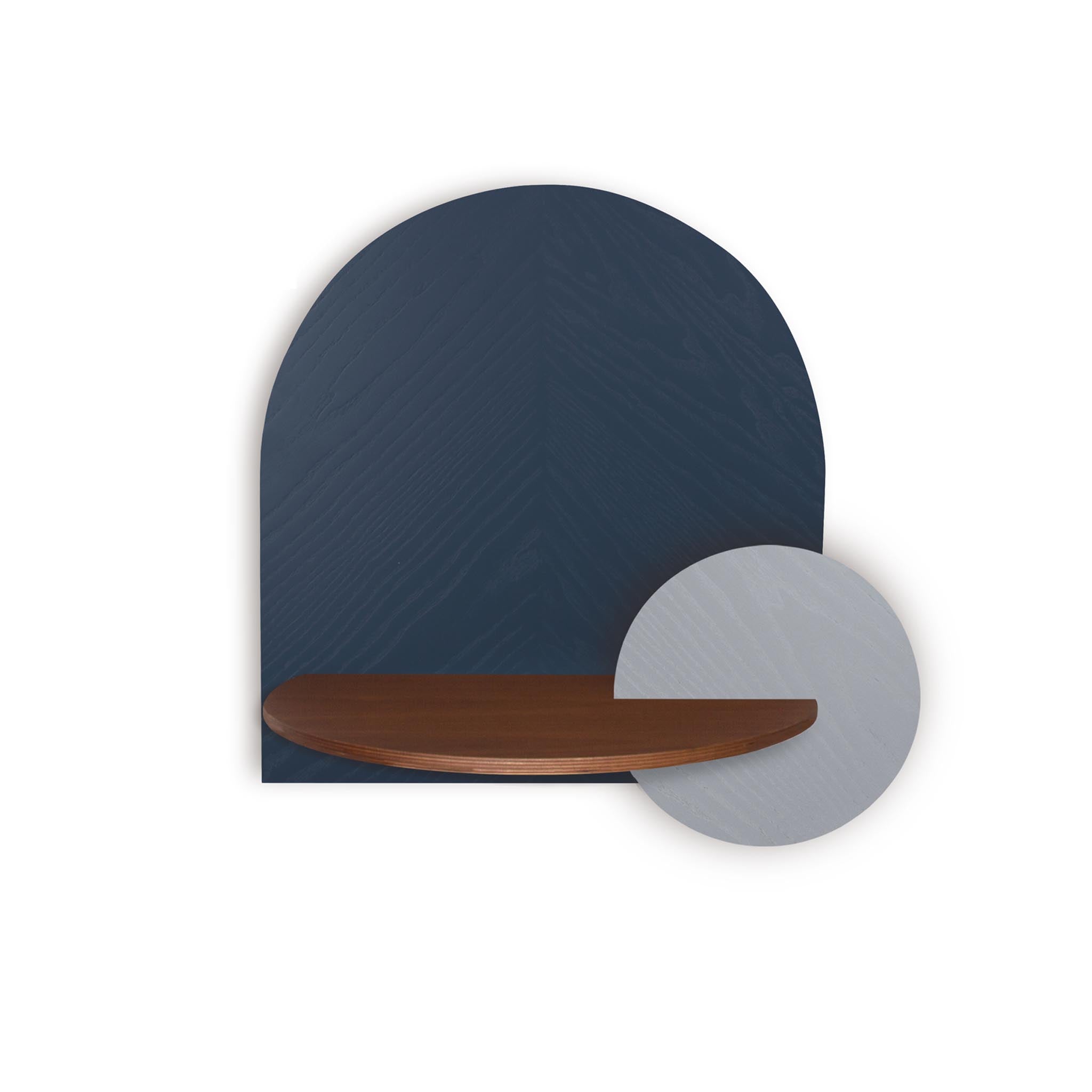 Alba Floating Nightstand DUO · Blue herringbone