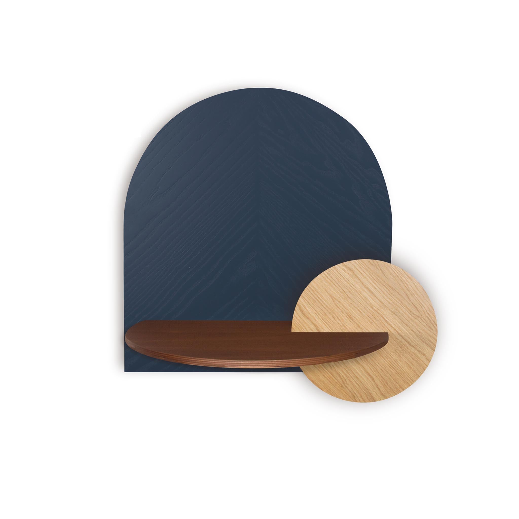 Alba Floating Nightstand DUO · Blue herringbone