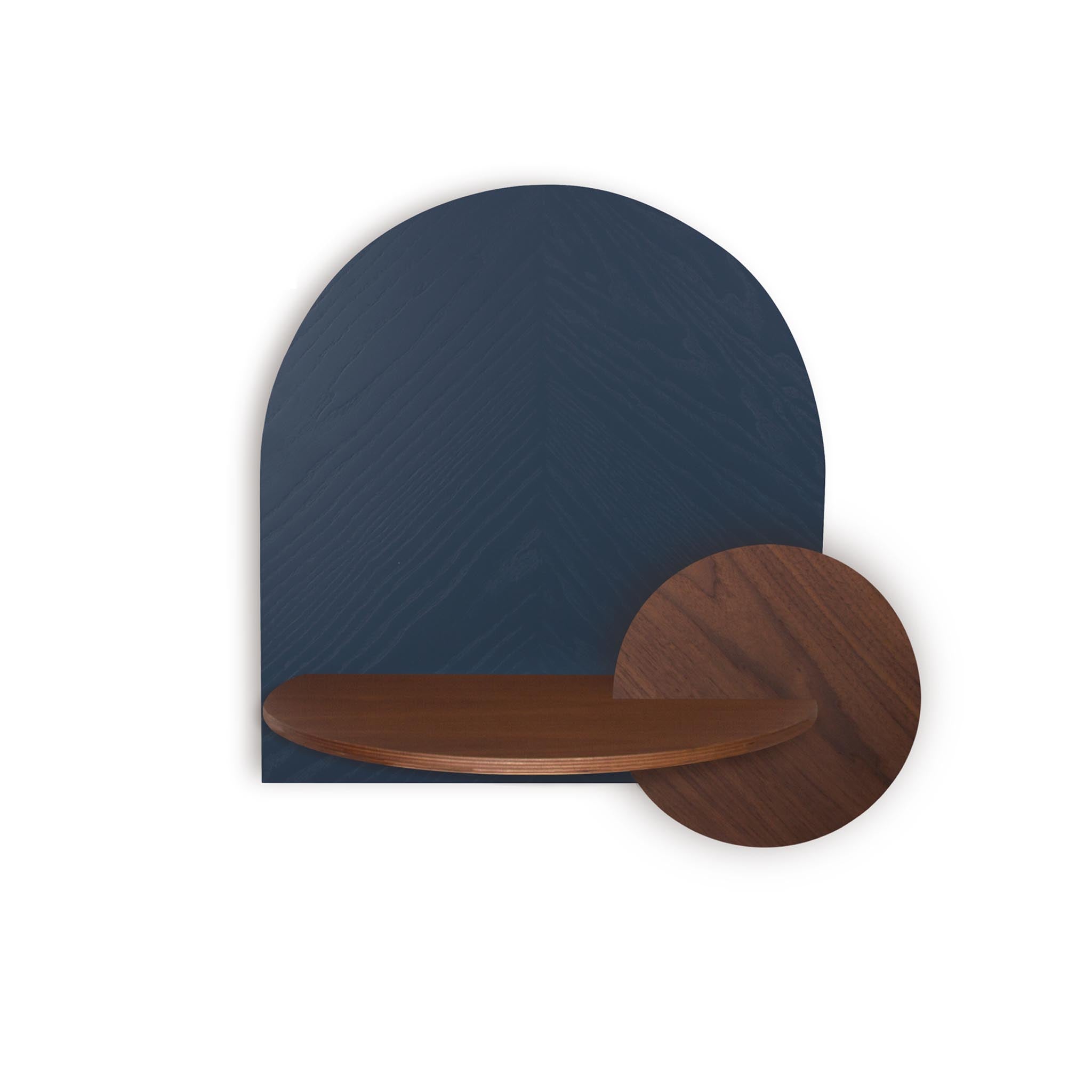 Alba Floating Nightstand DUO · Blue herringbone