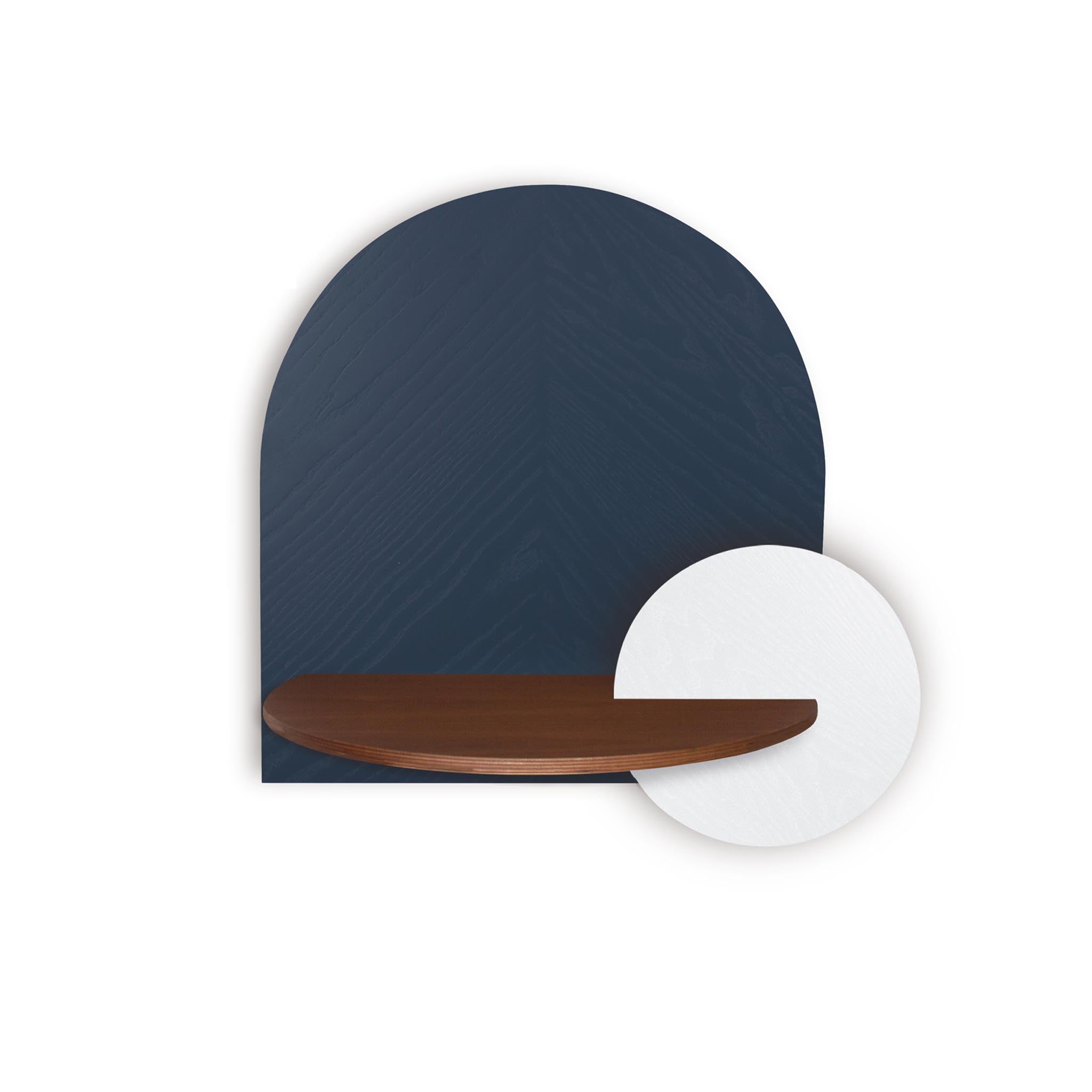 Alba Floating Nightstand DUO · Blue herringbone