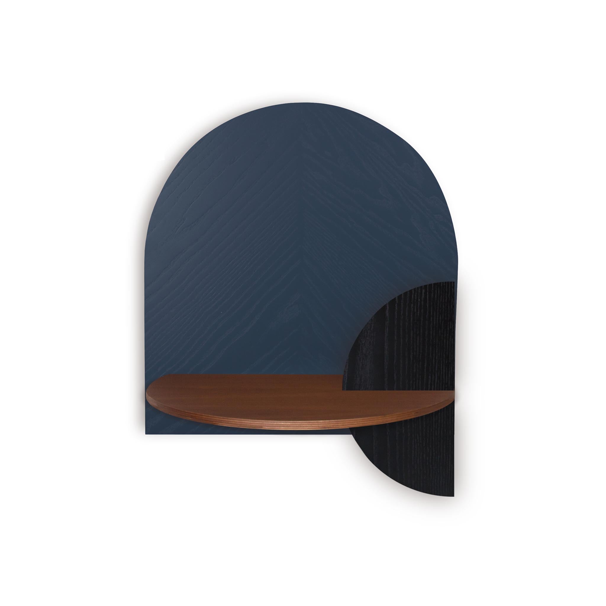 Alba Floating Nightstand DUO · Blue herringbone