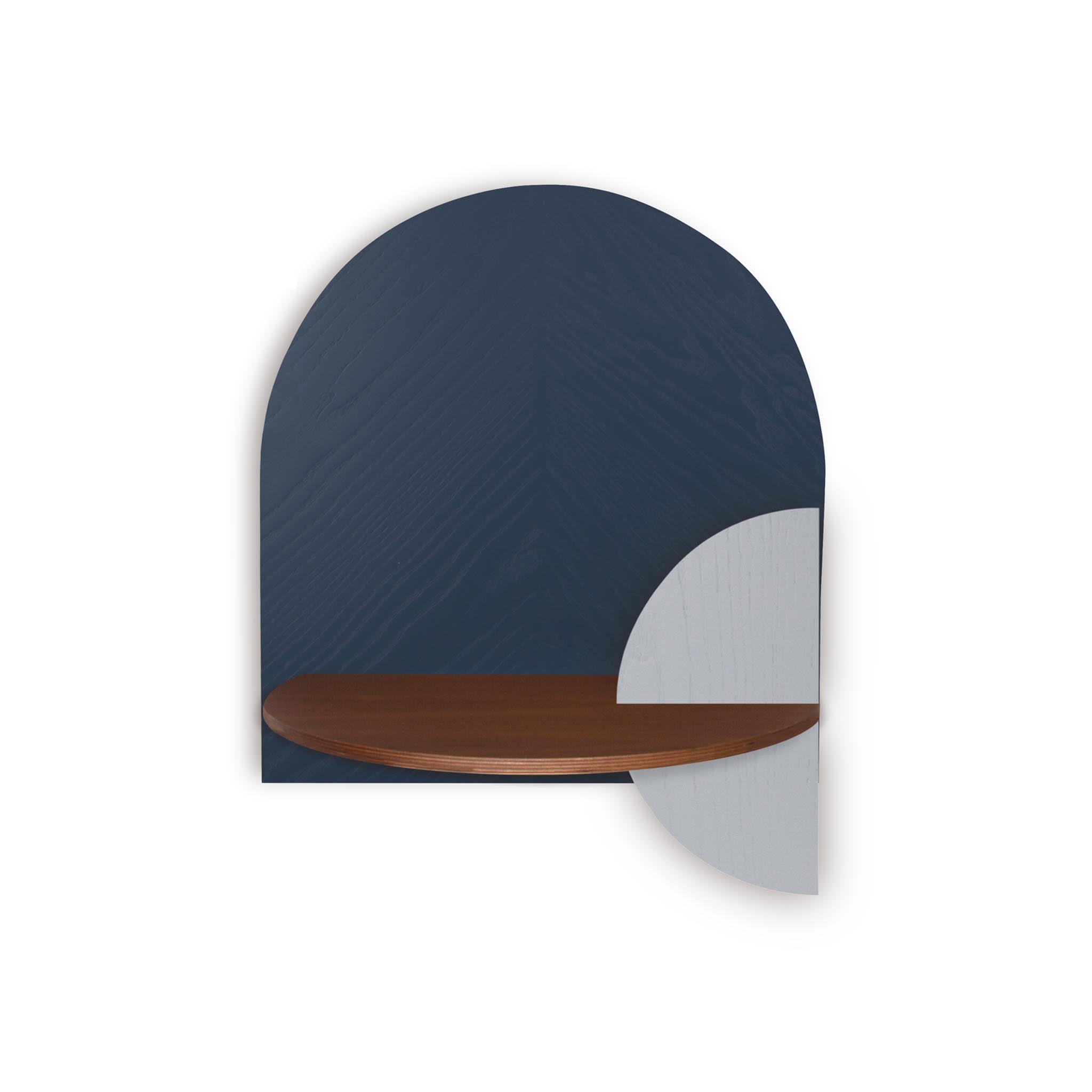 Alba Floating Nightstand DUO · Blue herringbone