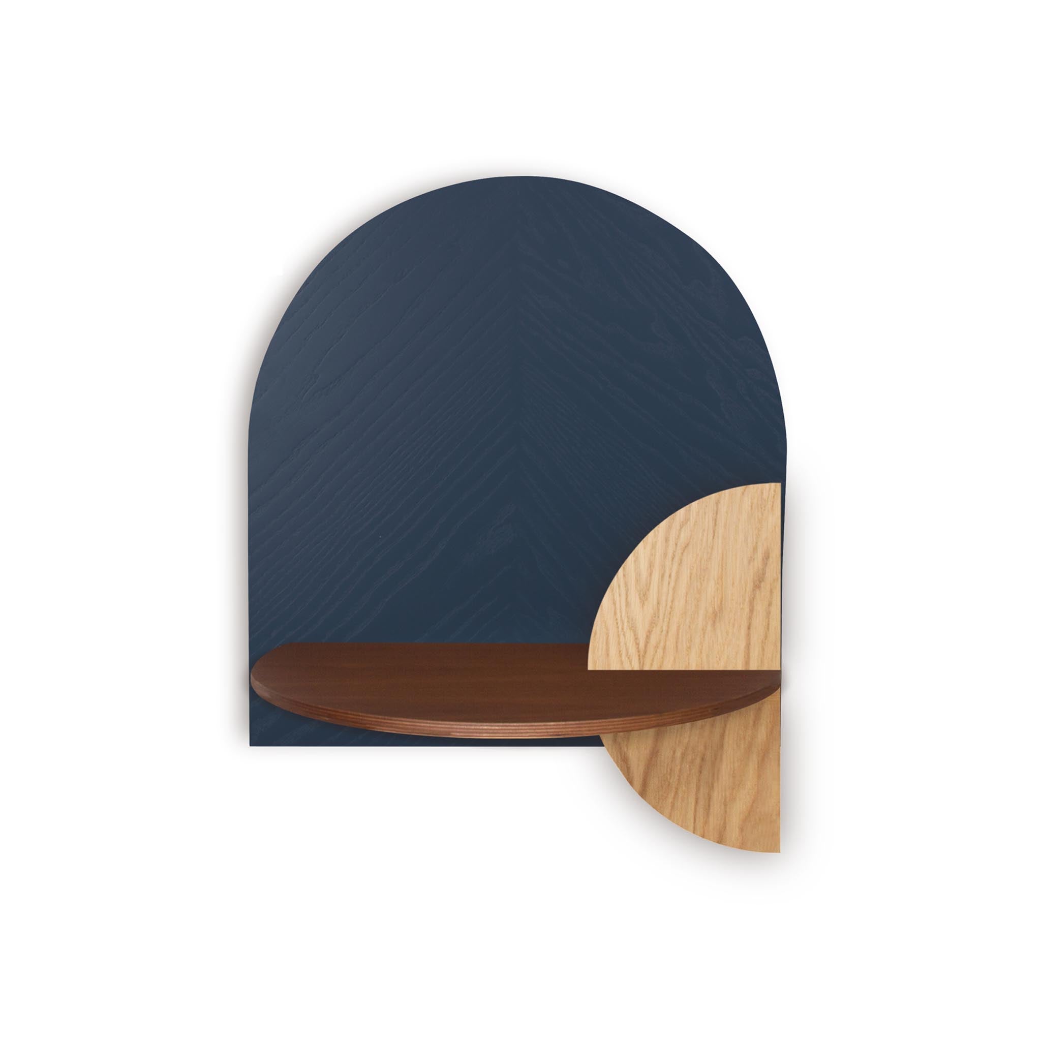 Alba Floating Nightstand DUO · Blue herringbone