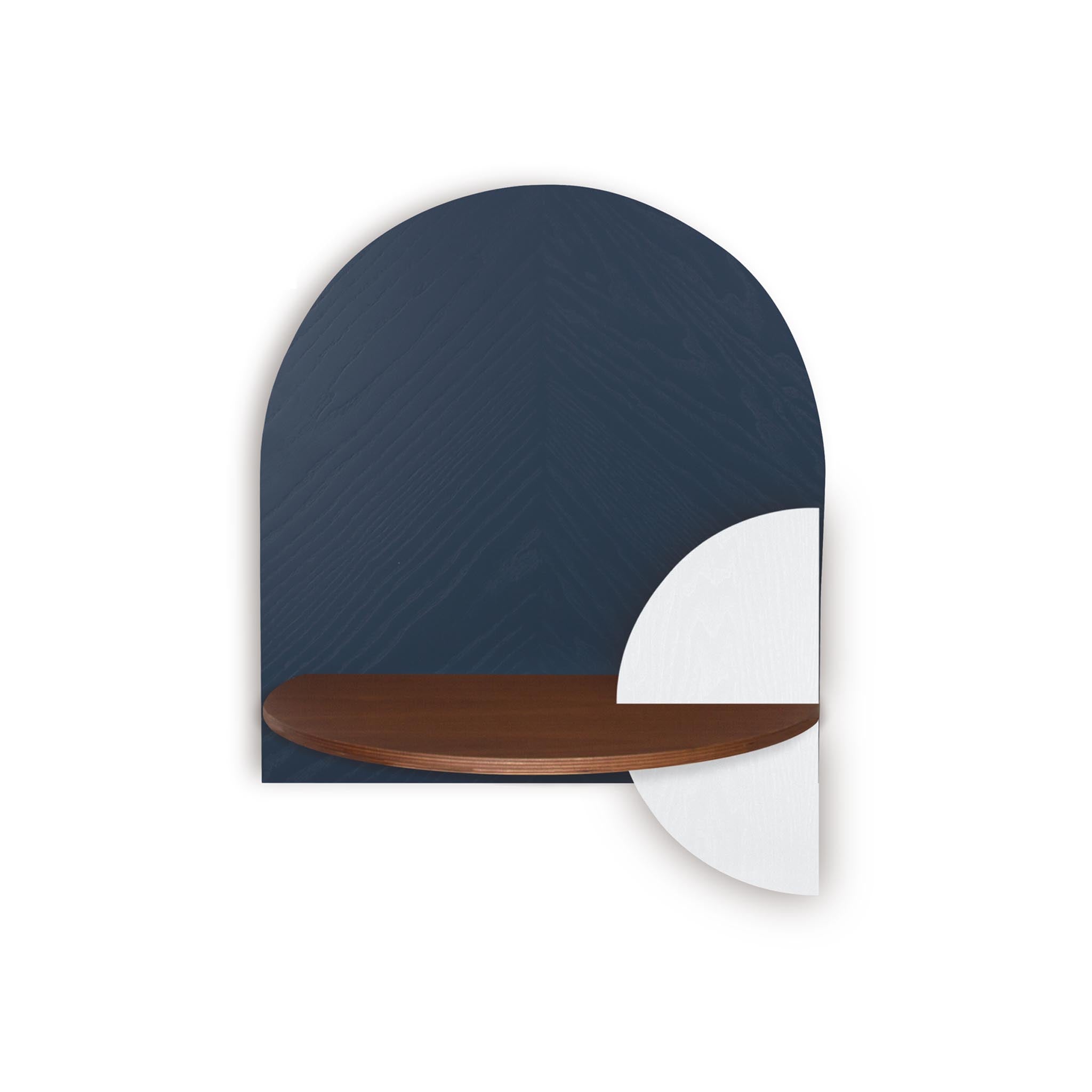 Alba Floating Nightstand DUO · Blue herringbone