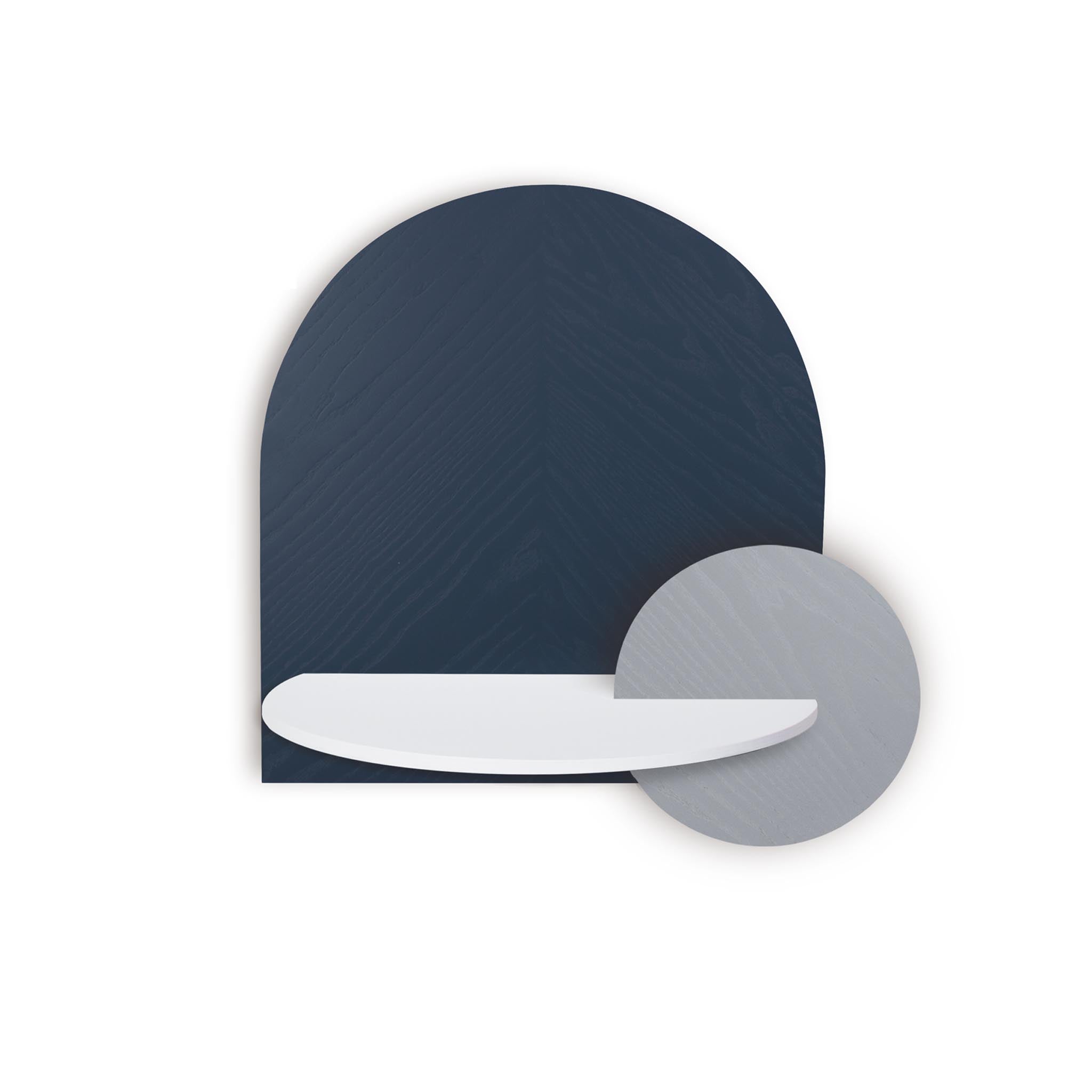 Alba Floating Nightstand DUO · Blue herringbone