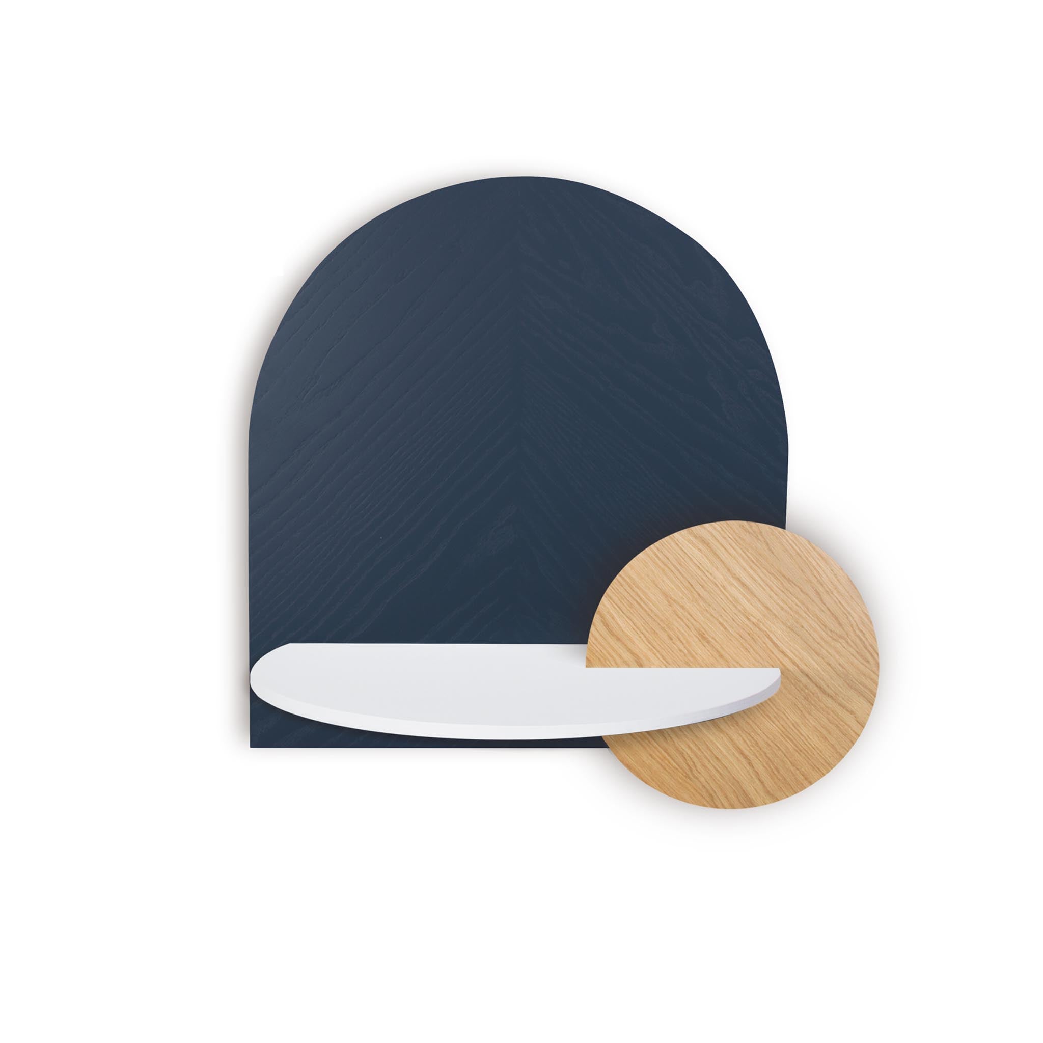 Alba Floating Nightstand DUO · Blue herringbone