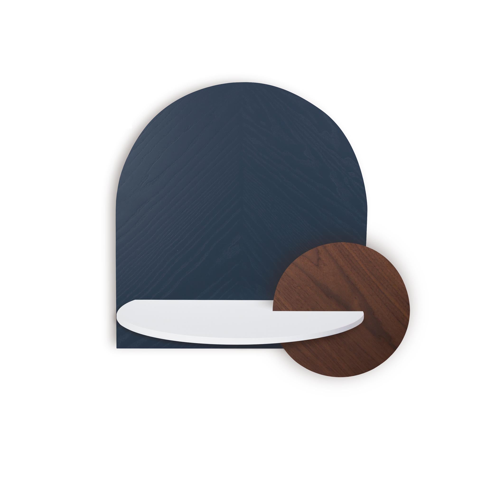 Alba Floating Nightstand DUO · Blue herringbone