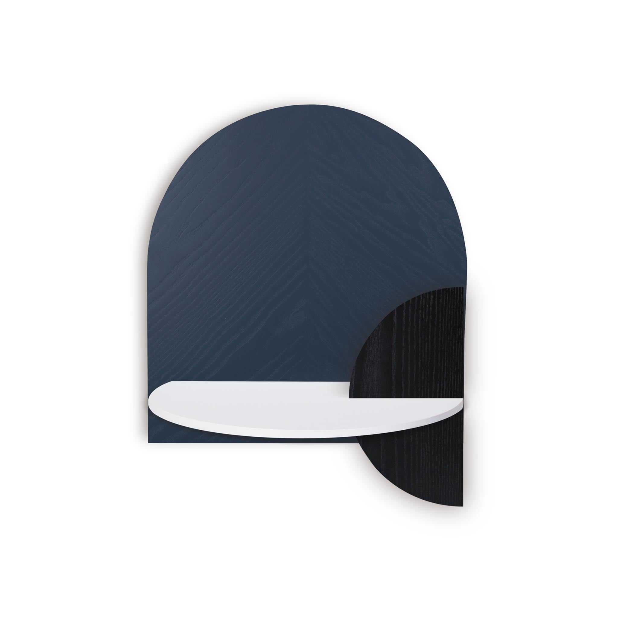 Alba Floating Nightstand DUO · Blue herringbone