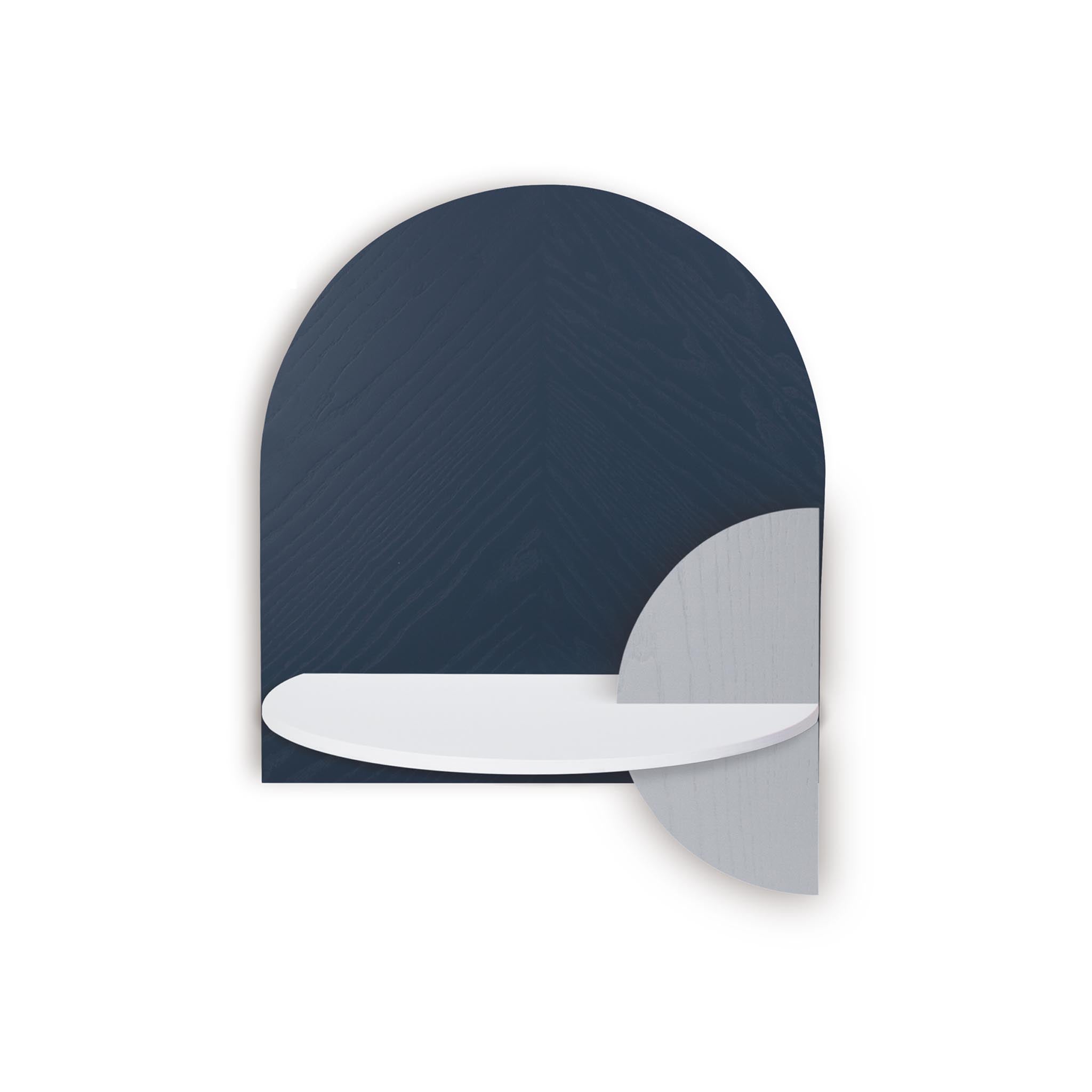 Alba Floating Nightstand DUO · Blue herringbone