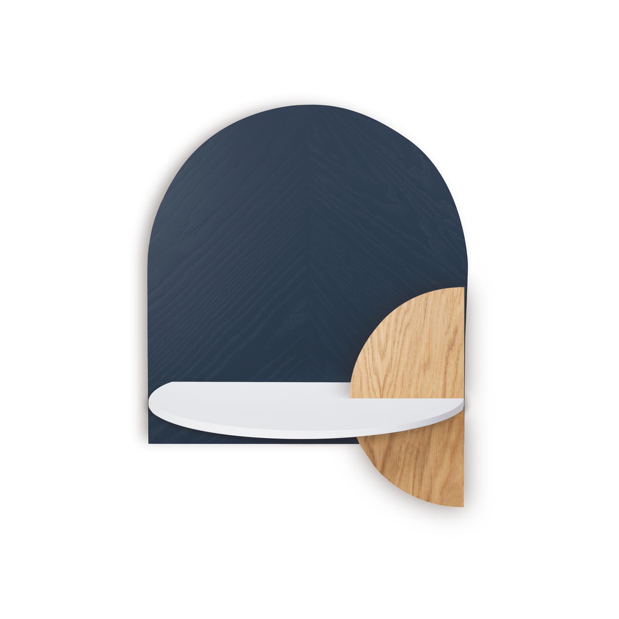 Alba Floating Nightstand DUO · Blue herringbone