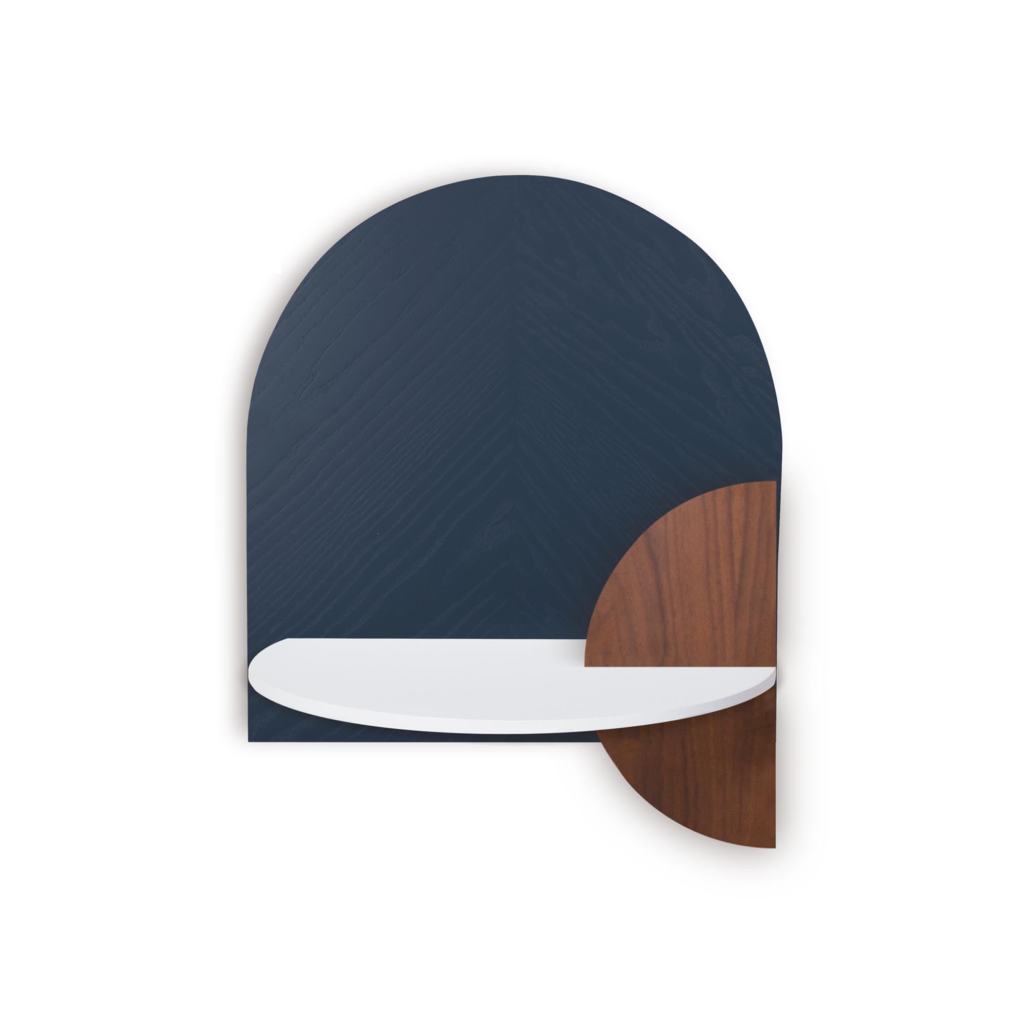 Alba Floating Nightstand DUO · Blue herringbone