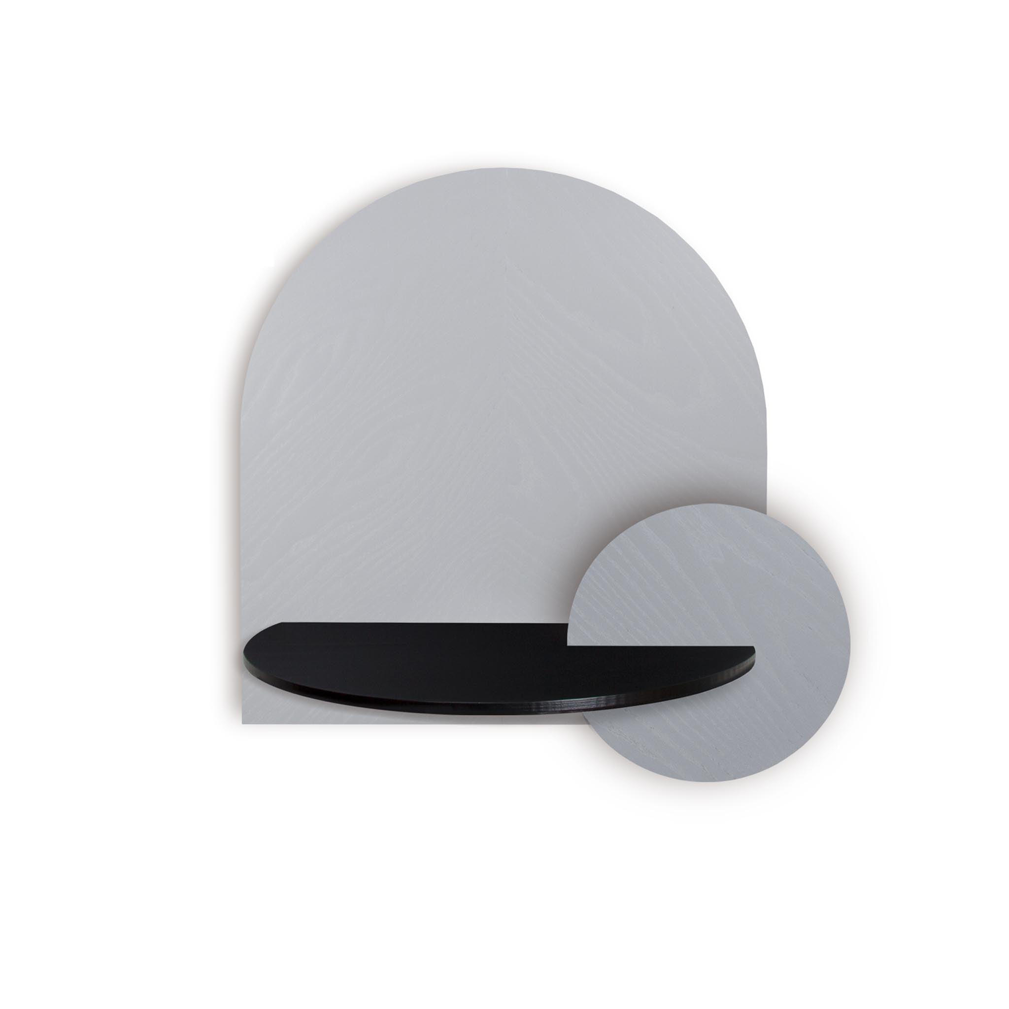 Alba Floating Nightstand DUO · Grey herringbone