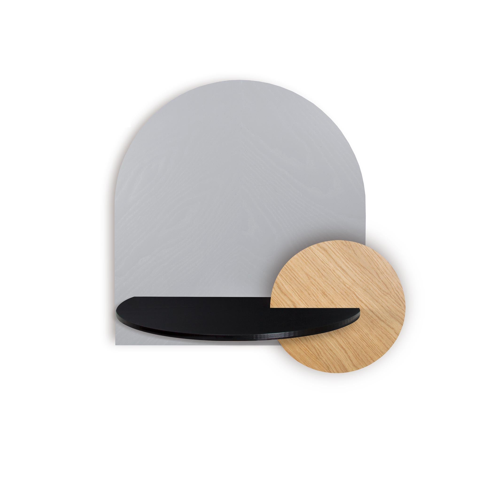 Alba Floating Nightstand DUO · Grey herringbone