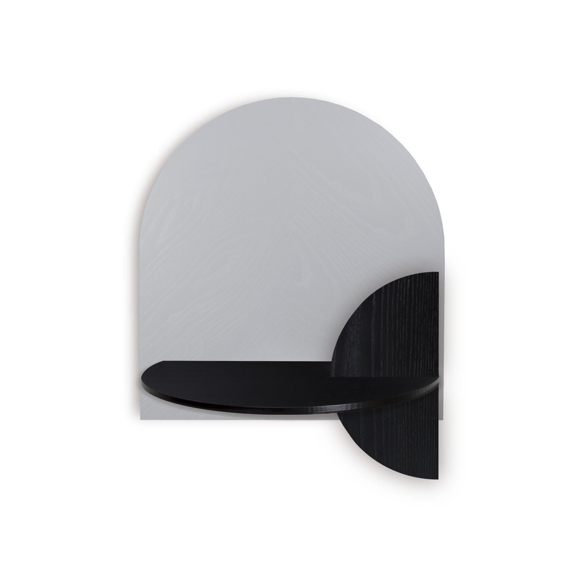 Alba Floating Nightstand DUO · Grey herringbone