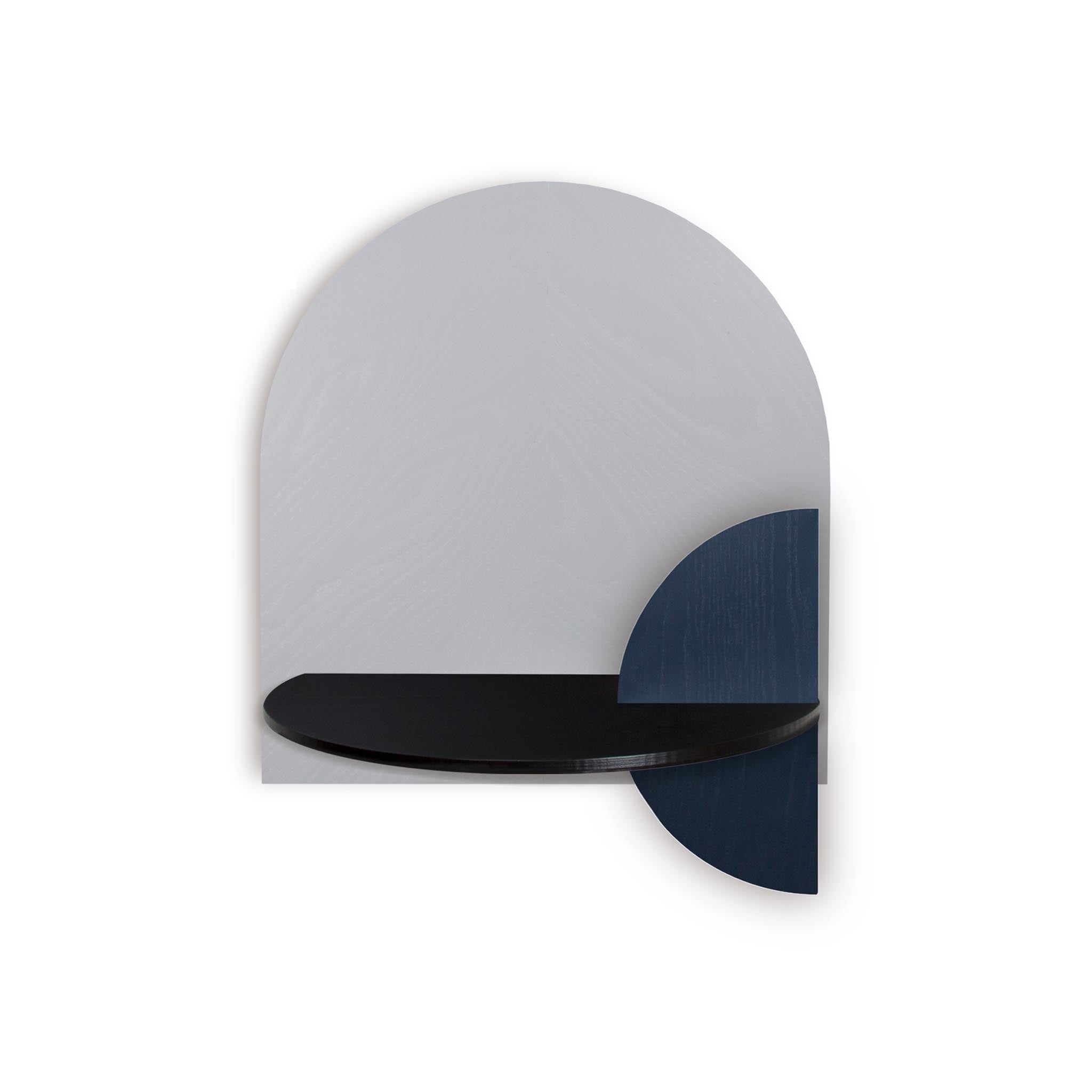 Alba Floating Nightstand DUO · Grey herringbone