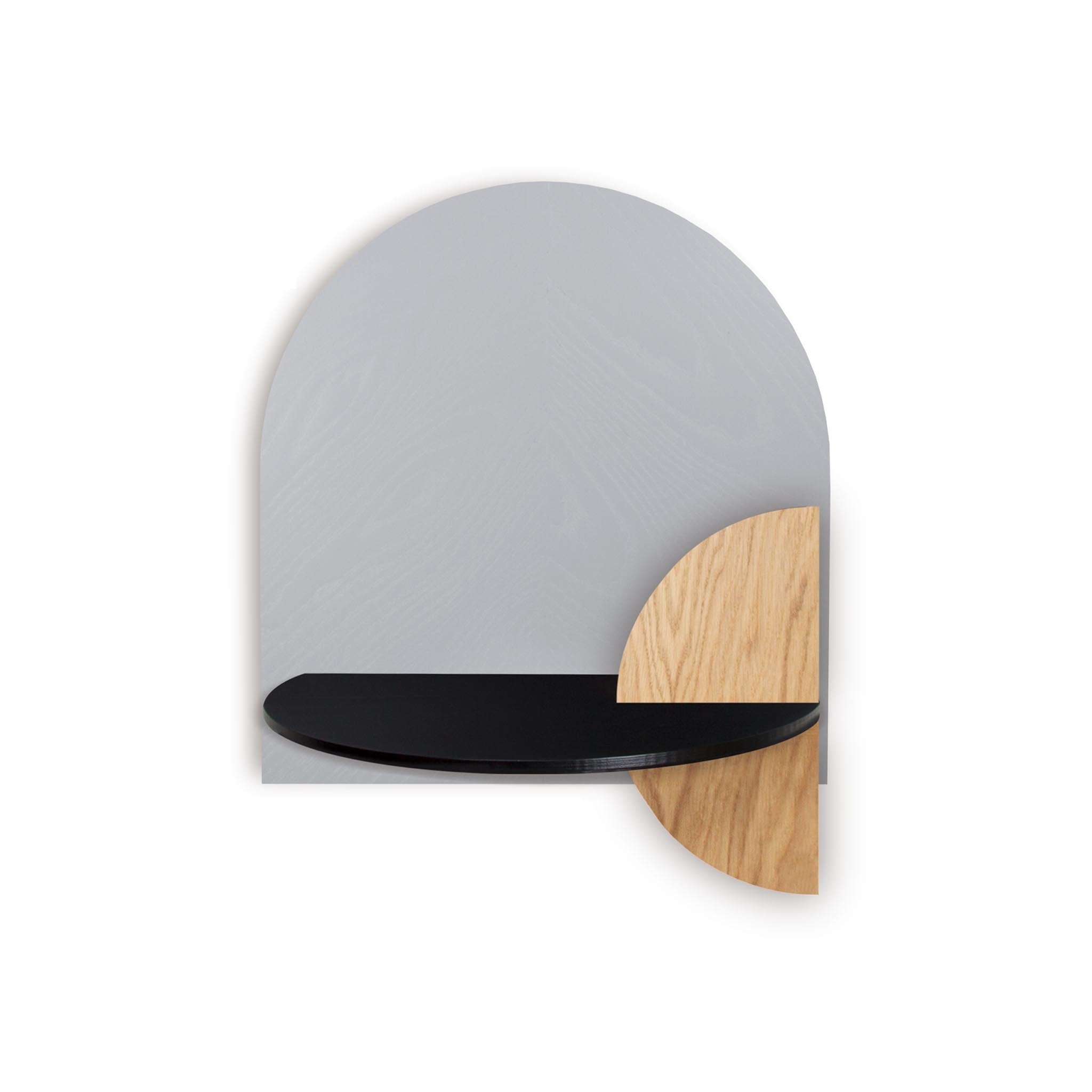 Alba Floating Nightstand DUO · Grey herringbone